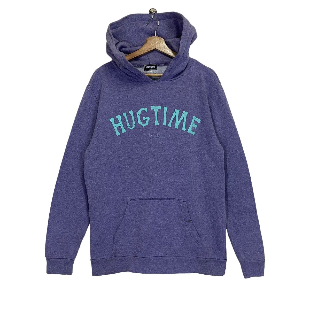 image of Hug Time Skeleton Hoodie Size M in Purple, Men's