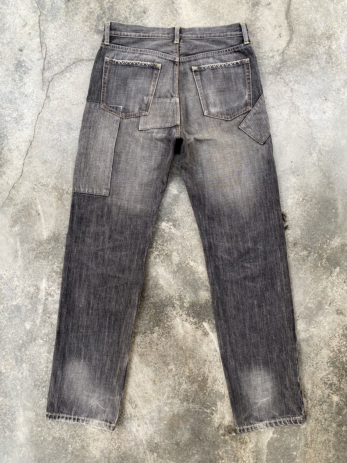 Uniqlo Vintage Uniqlo Patchwork Distressed Pants Rare Size US 32 / EU 48 - 2 Thumbnail
