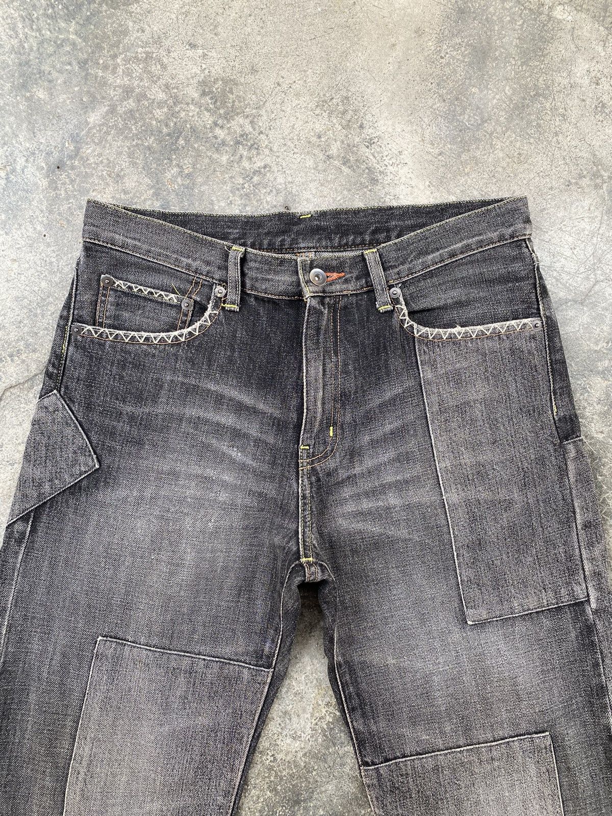 Uniqlo Vintage Uniqlo Patchwork Distressed Pants Rare Size US 32 / EU 48 - 3 Thumbnail