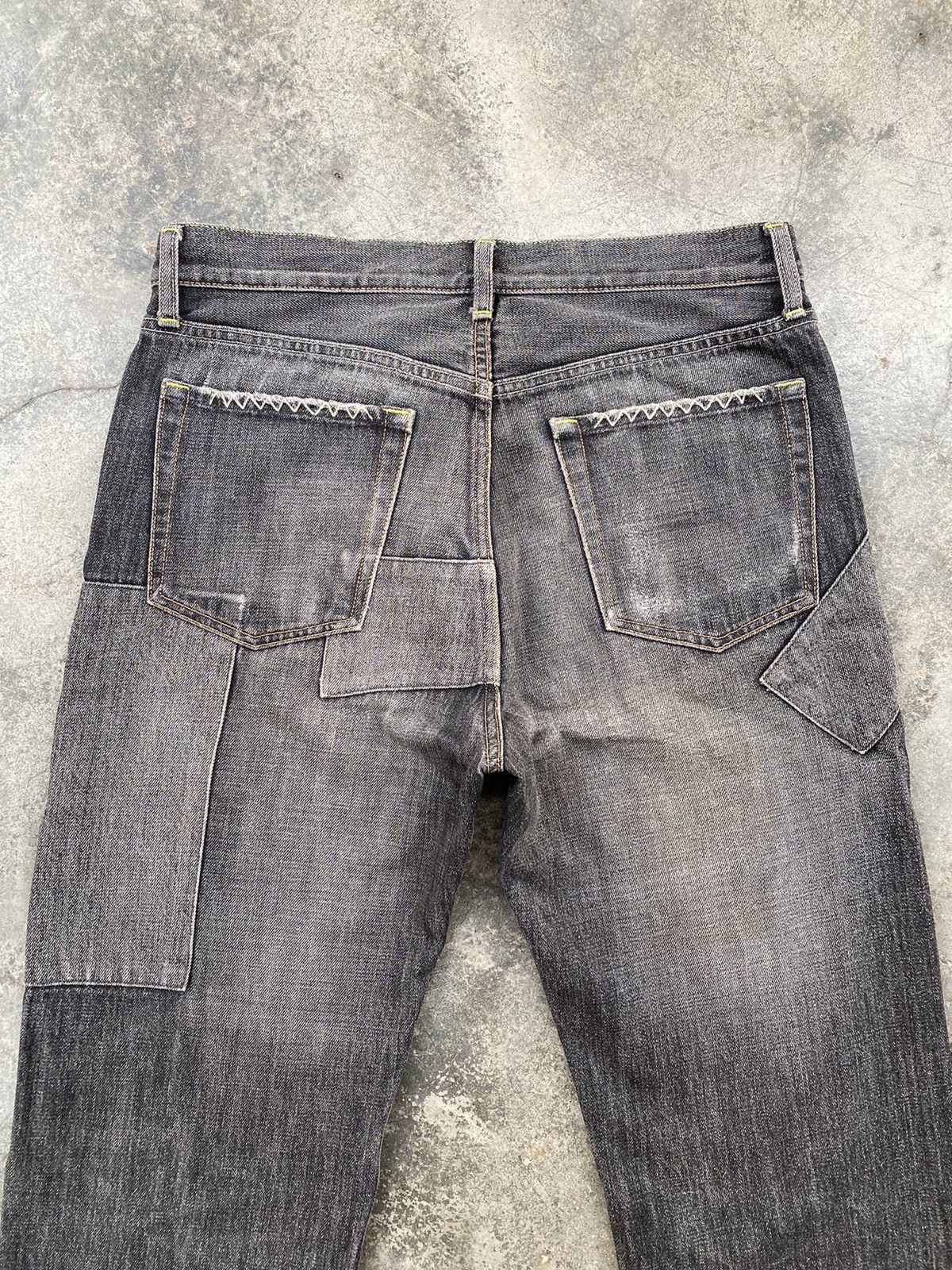 Uniqlo Vintage Uniqlo Patchwork Distressed Pants Rare Size US 32 / EU 48 - 4 Thumbnail