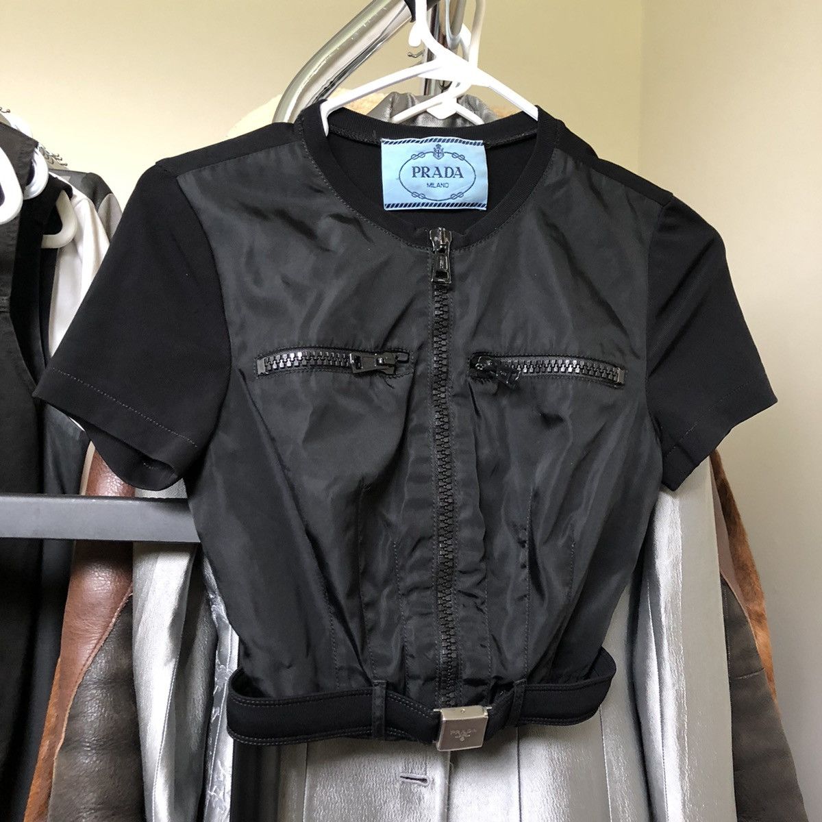 Prada Archive Prada Fall 1994 Belted Crop Top Size US S / EU 44-46 / 1 - 1 Thumbnail