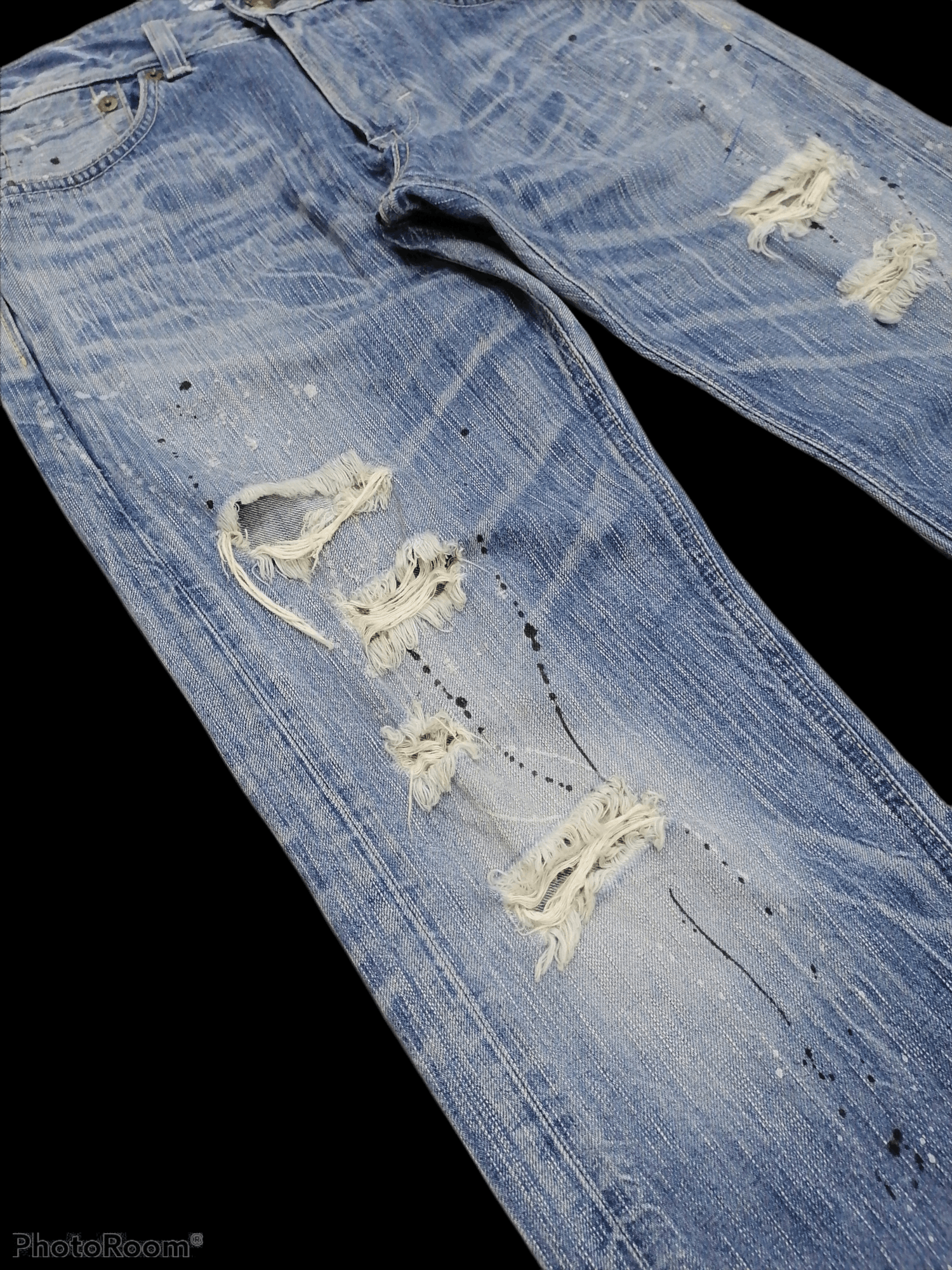 Japanese Brand Distressed Ripped Denim Edwin Pants Size US 34 / EU 50 - 3 Thumbnail