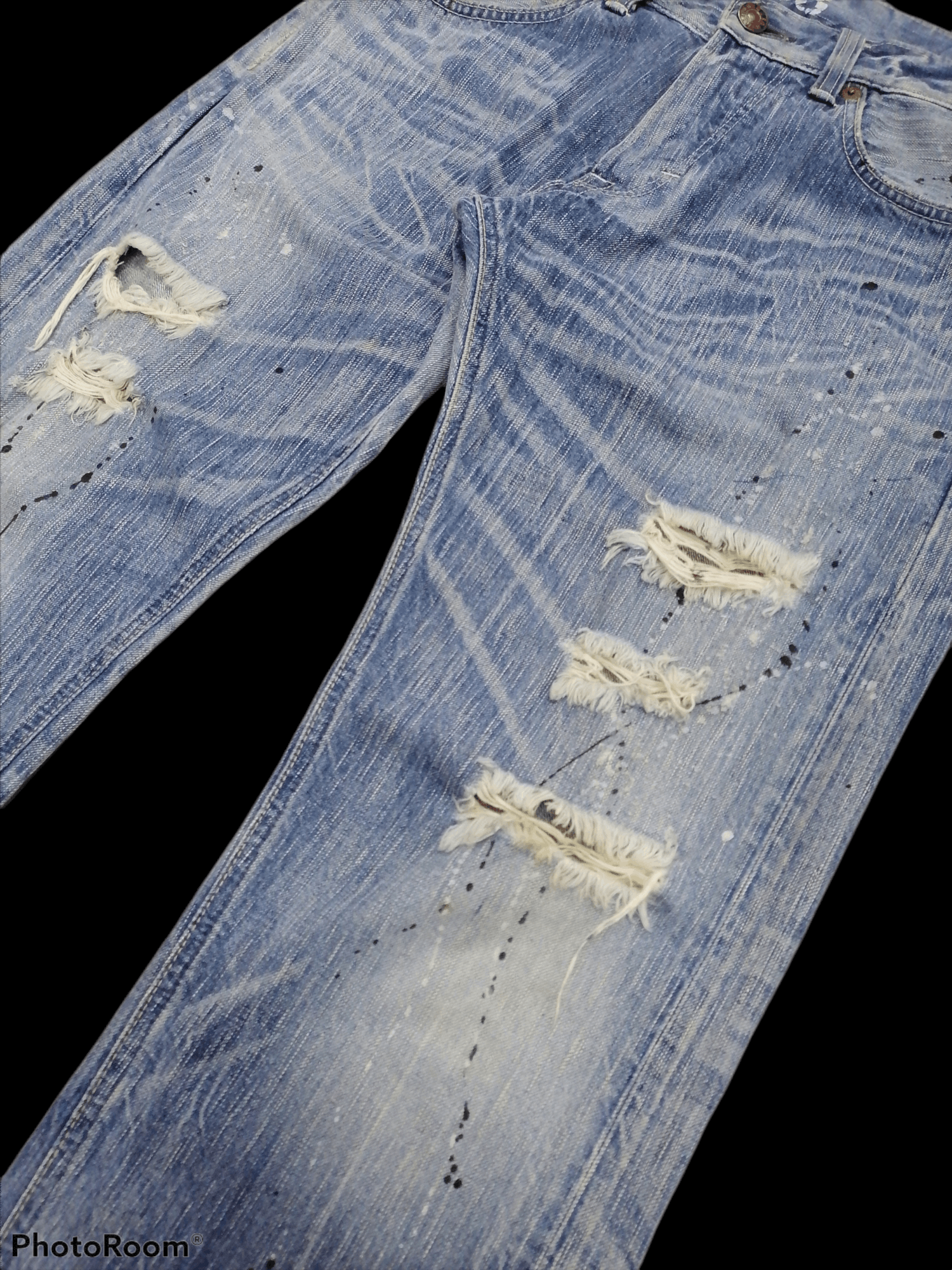Japanese Brand Distressed Ripped Denim Edwin Pants Size US 34 / EU 50 - 2 Thumbnail