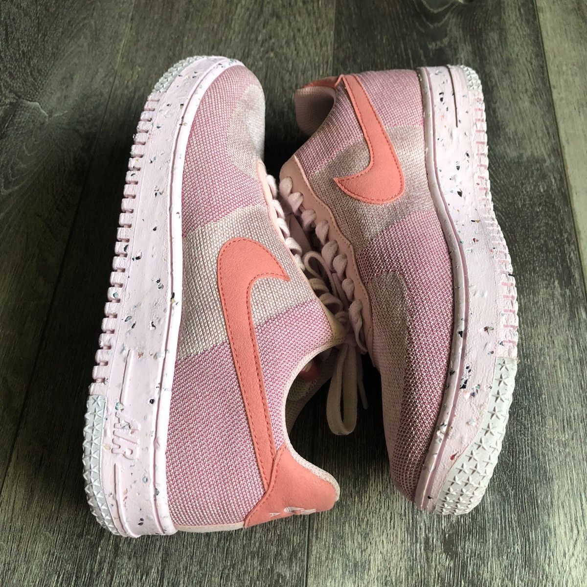 Nike Nike Air Force 1 Low Crater Flyknit Pink Shoes Size 10W Size US 10 / IT 40 - 3 Thumbnail