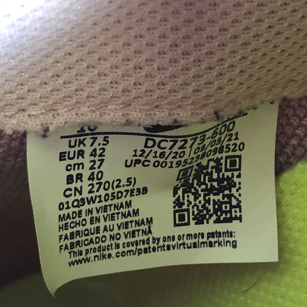 Nike Nike Air Force 1 Low Crater Flyknit Pink Shoes Size 10W Size US 10 / IT 40 - 8 Thumbnail