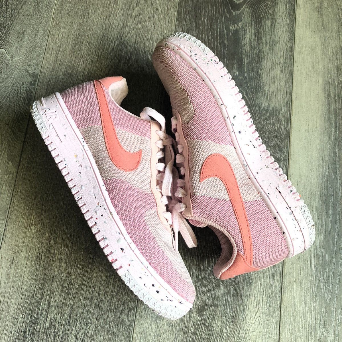 Nike Nike Air Force 1 Low Crater Flyknit Pink Shoes Size 10W Size US 10 / IT 40 - 1 Thumbnail