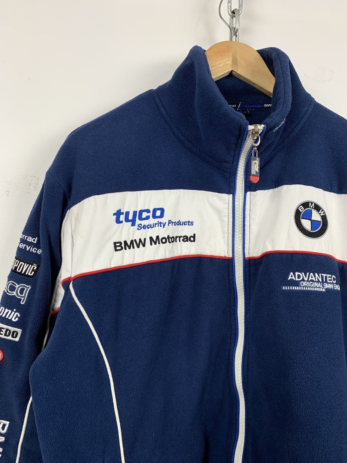 BMW Vintage BMW Tyco Motorrad Tas Racing Fleece Jacket Size US M / EU 48-50 / 2 - 8 Thumbnail