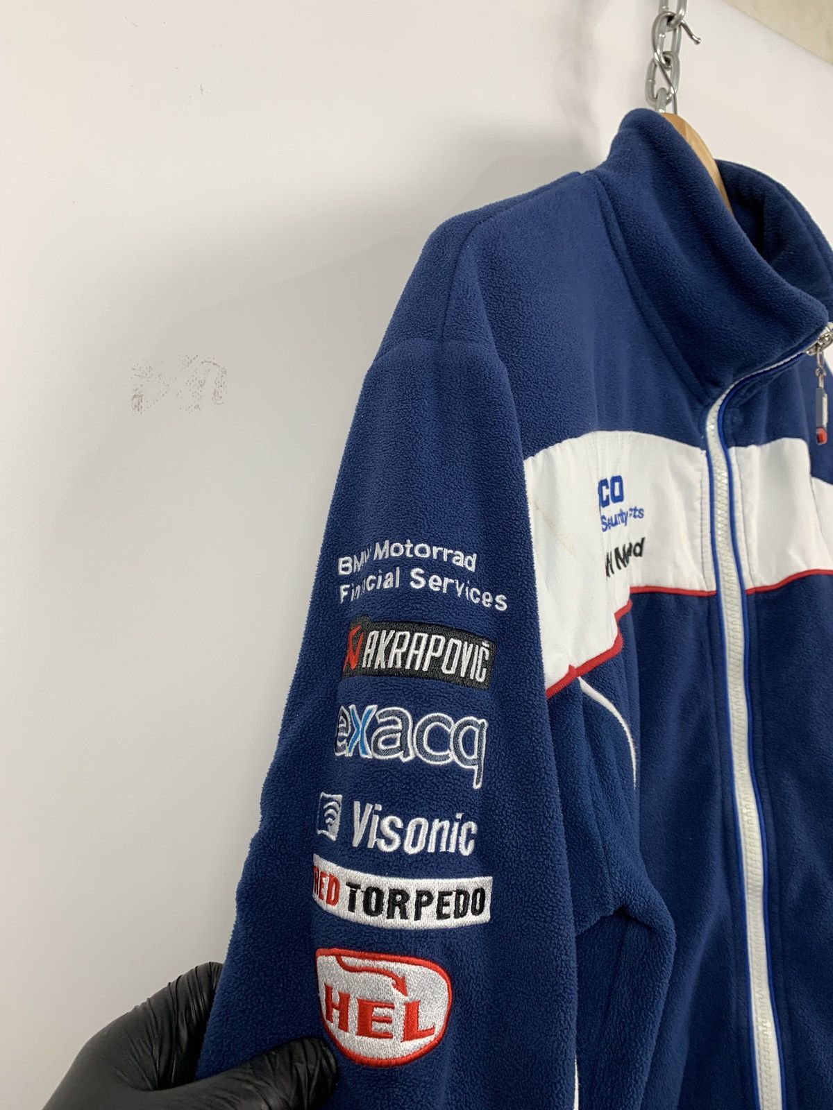 BMW Vintage BMW Tyco Motorrad Tas Racing Fleece Jacket Size US M / EU 48-50 / 2 - 10 Thumbnail