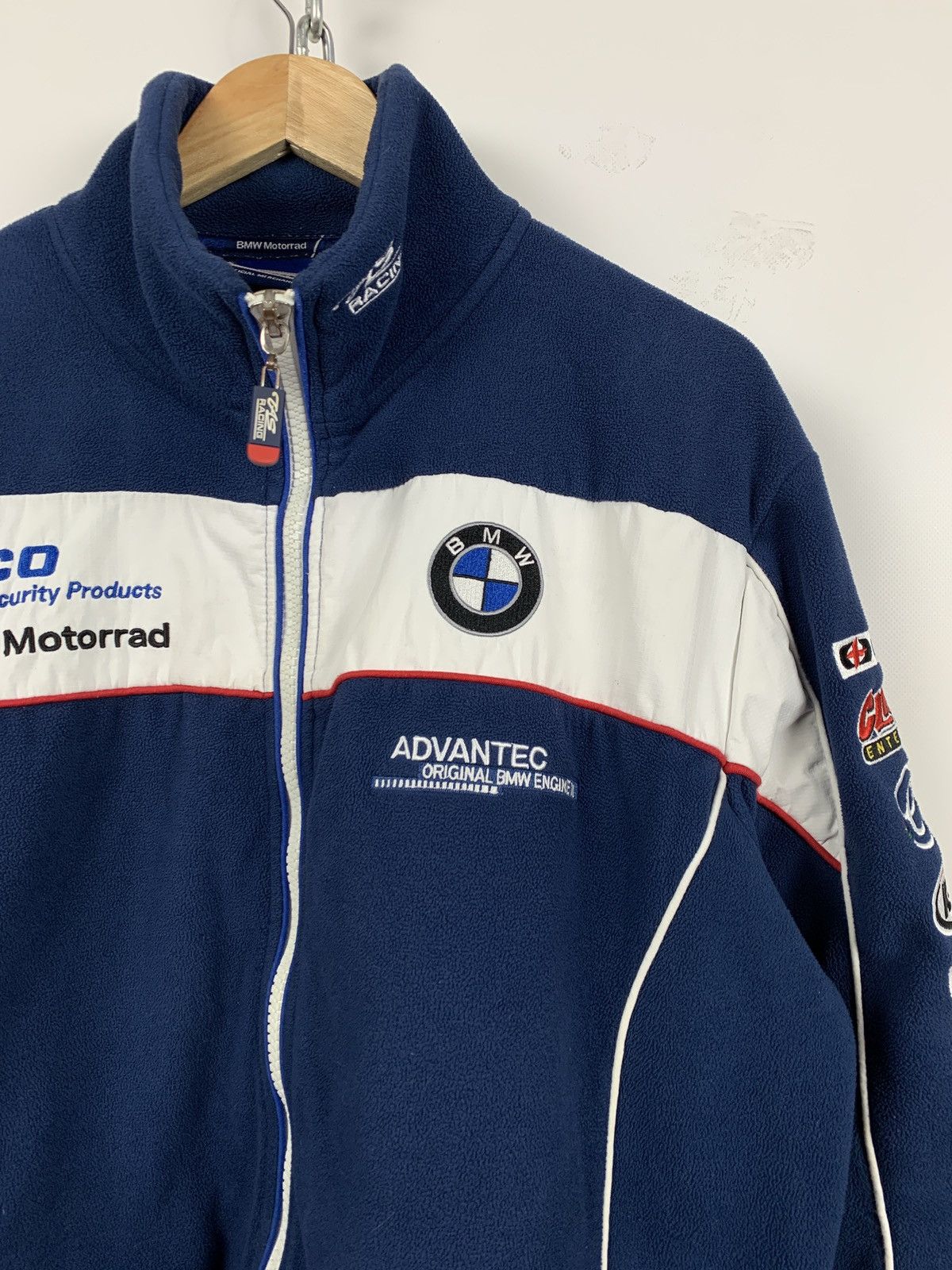 BMW Vintage BMW Tyco Motorrad Tas Racing Fleece Jacket Size US M / EU 48-50 / 2 - 7 Thumbnail
