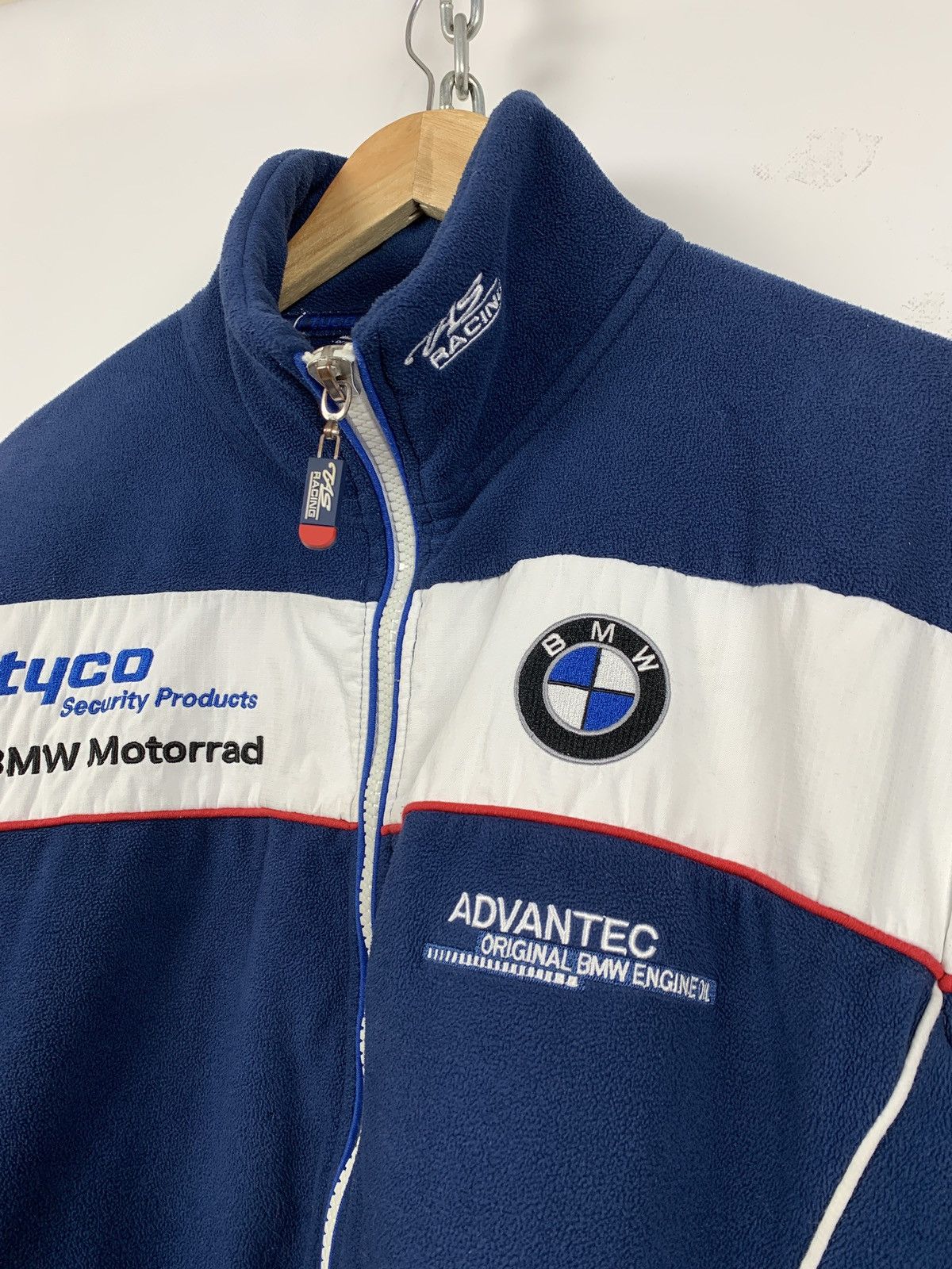 BMW Vintage BMW Tyco Motorrad Tas Racing Fleece Jacket Size US M / EU 48-50 / 2 - 9 Thumbnail