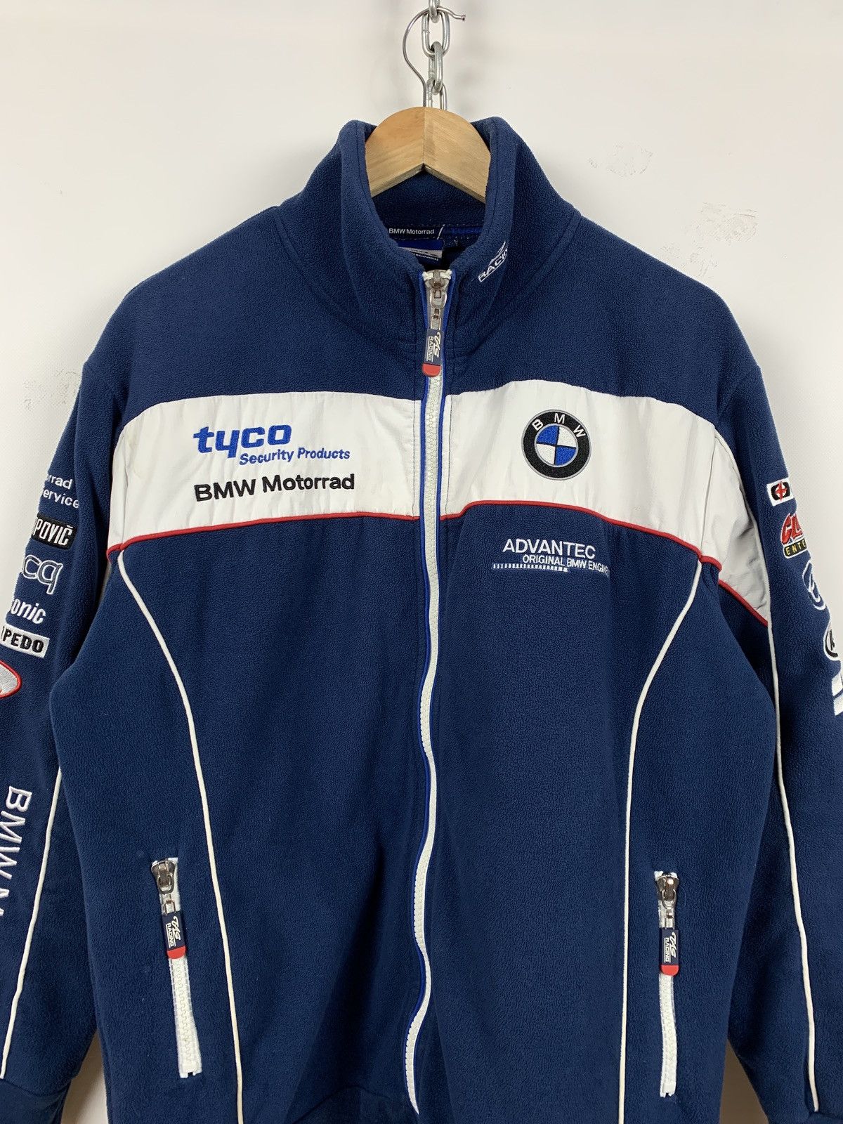 BMW Vintage BMW Tyco Motorrad Tas Racing Fleece Jacket Size US M / EU 48-50 / 2 - 3 Thumbnail