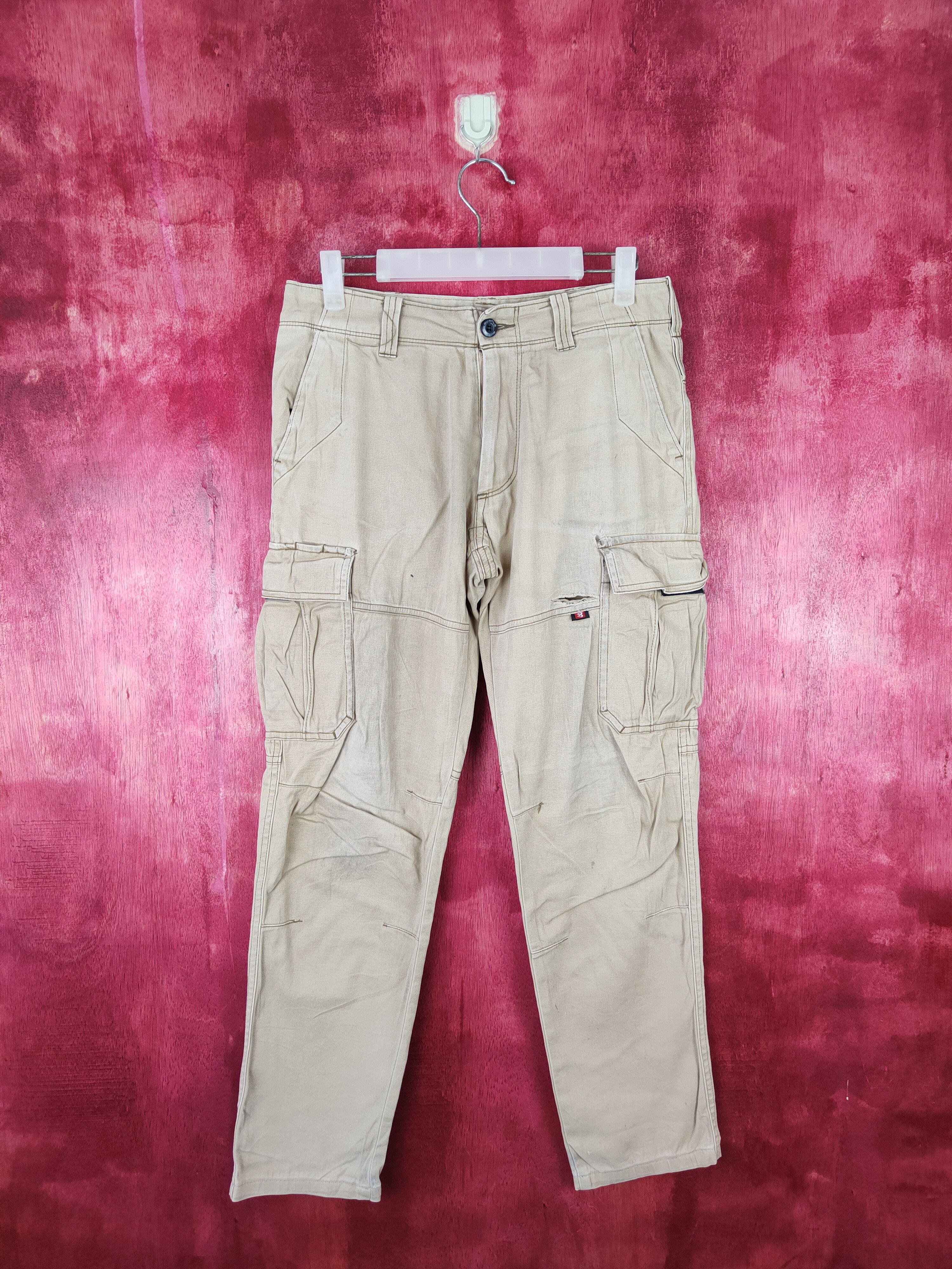 Japanese Brand × Vintage Burtle Brown Multi Pocket Tactical Cargo Pants #S547 Size US 29 - 1 Thumbnail