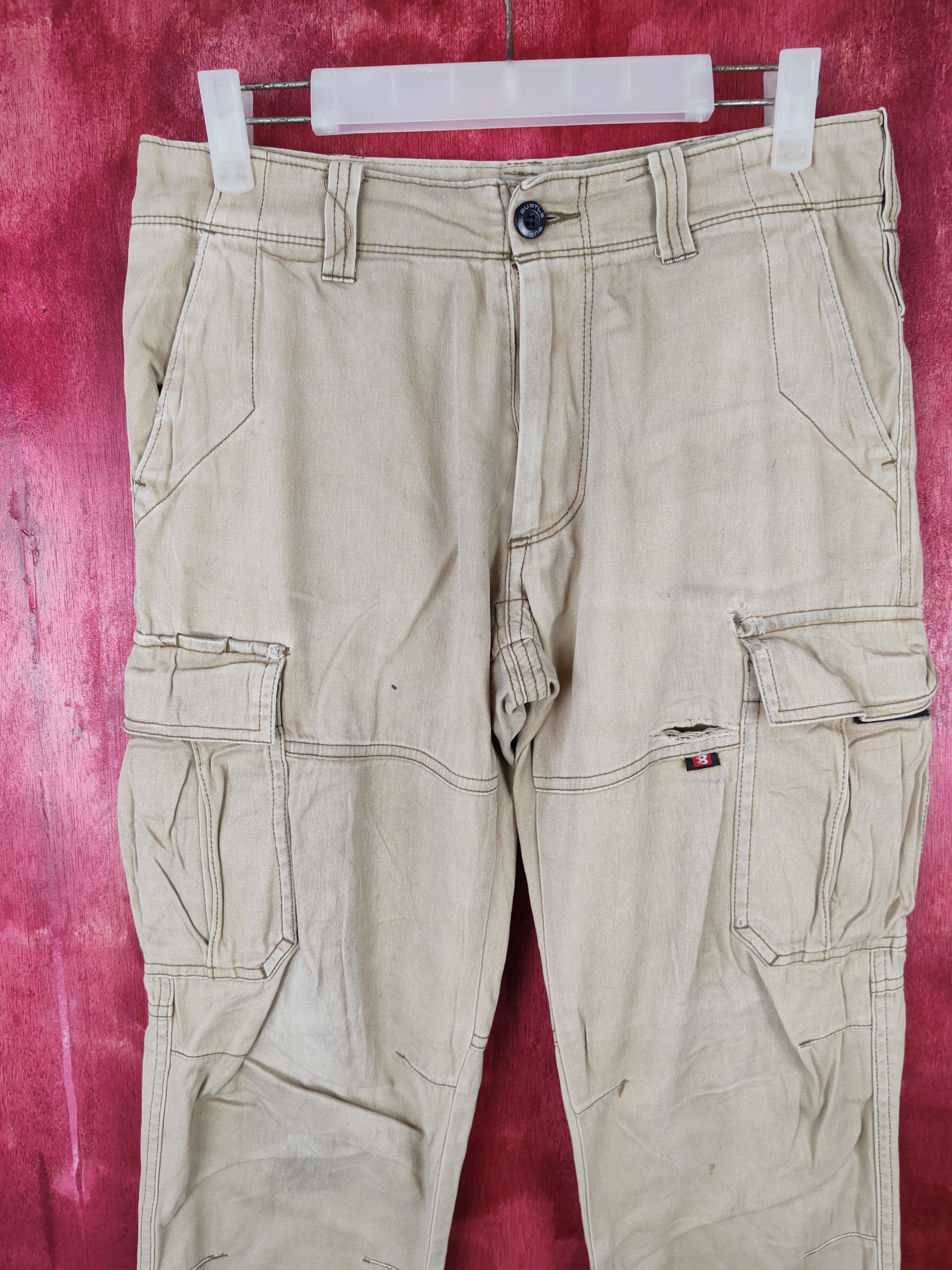 Japanese Brand × Vintage Burtle Brown Multi Pocket Tactical Cargo Pants #S547 Size US 29 - 2 Thumbnail