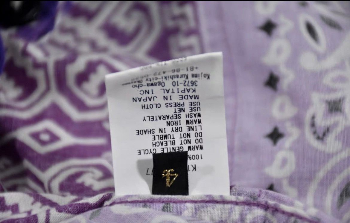 Kapital Kapital Kofu Bandana Shirt Purple Size US L / EU 52-54 / 3 - 6 Thumbnail