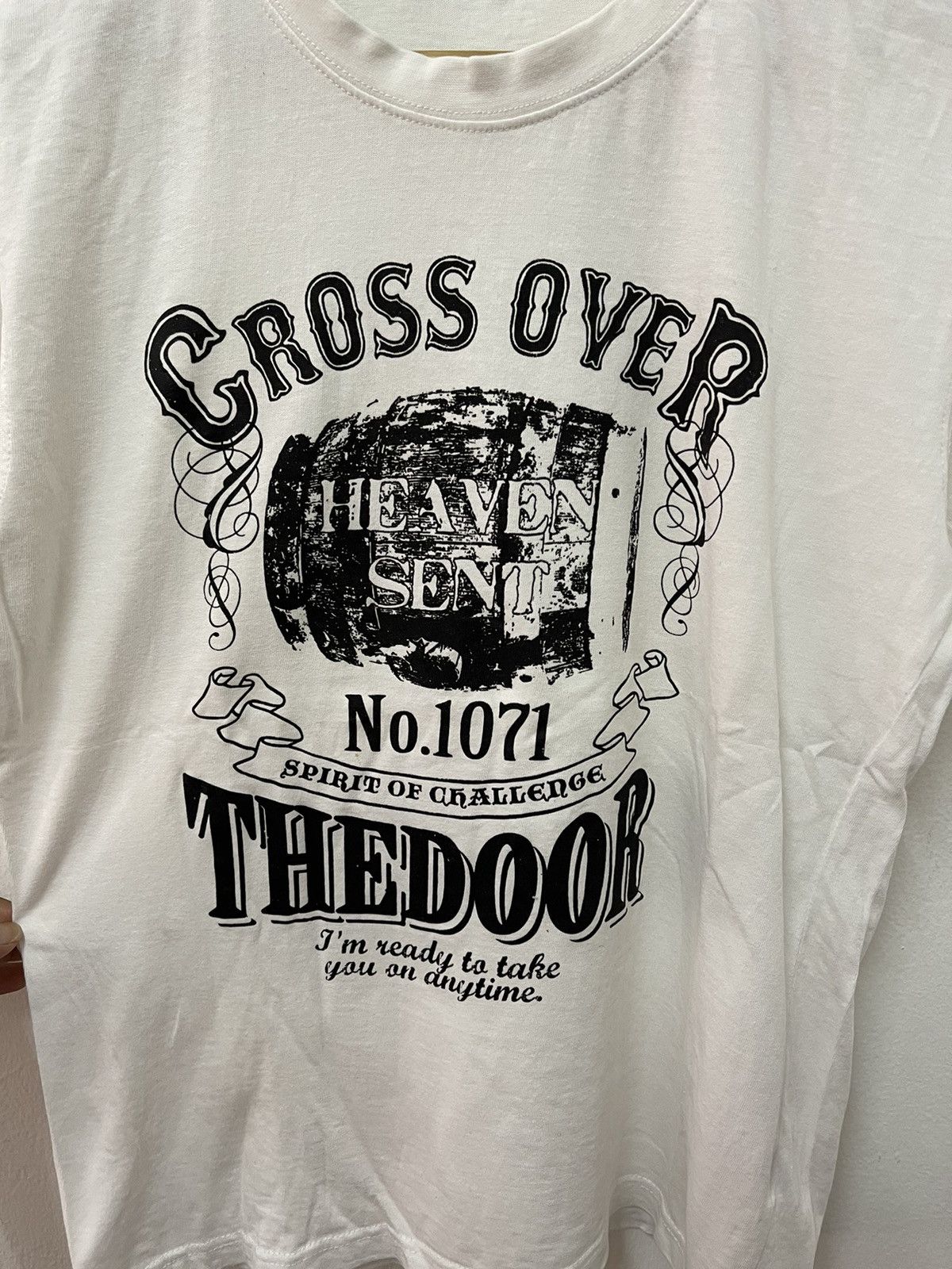 Japanese Brand × Vintage Vintage Cross Over The Door Spell Out Graphic Art Tshirt Size US S / EU 44-46 / 1 - 2 Thumbnail