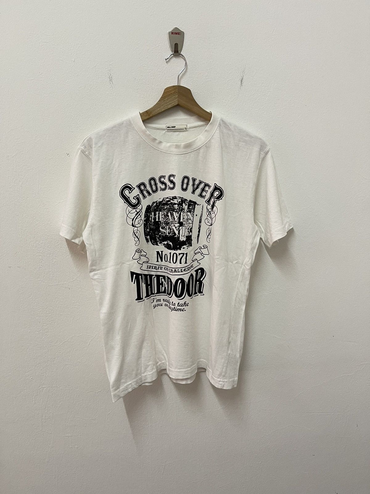 Japanese Brand × Vintage Vintage Cross Over The Door Spell Out Graphic Art Tshirt Size US S / EU 44-46 / 1 - 1 Thumbnail