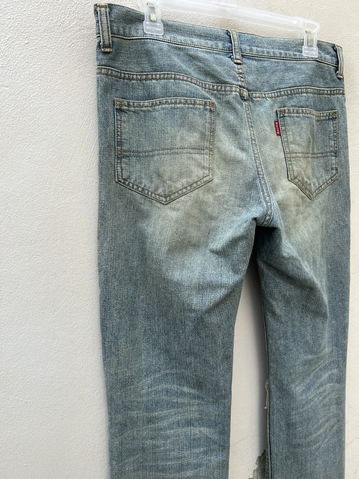 Vintage Vintage Ozone Rocks Japan Ripped Cargo Denim Trashed Jeans Size US 31 - 17 Thumbnail