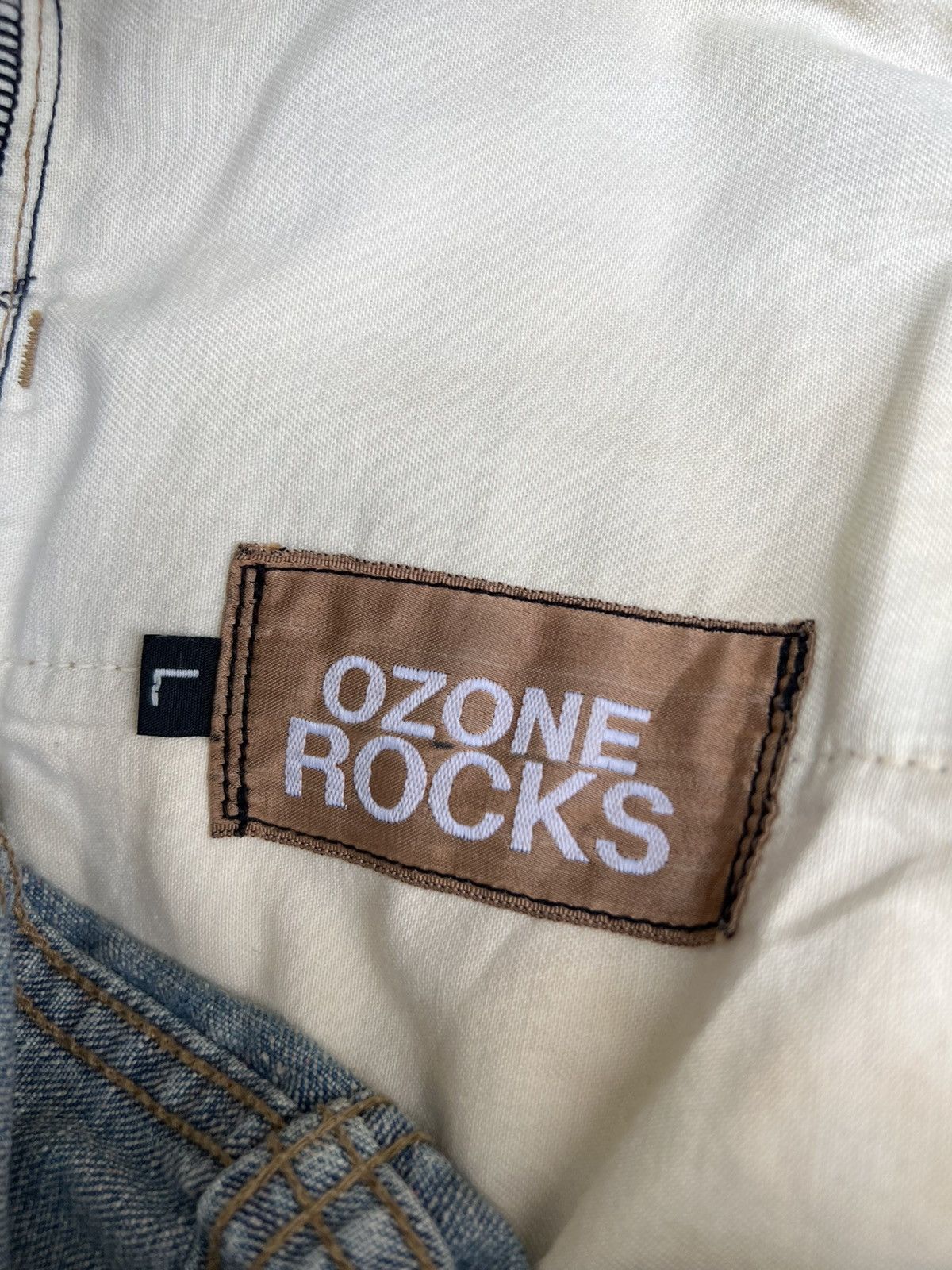 Vintage Vintage Ozone Rocks Japan Ripped Cargo Denim Trashed Jeans Size US 31 - 23 Thumbnail