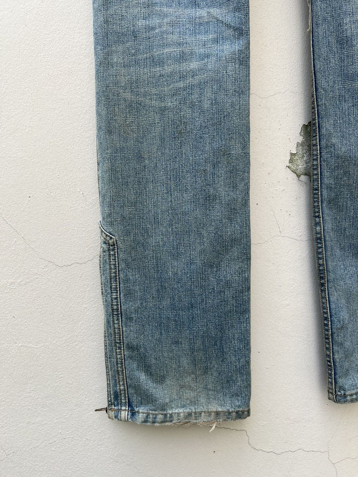 Vintage Vintage Ozone Rocks Japan Ripped Cargo Denim Trashed Jeans Size US 31 - 18 Thumbnail