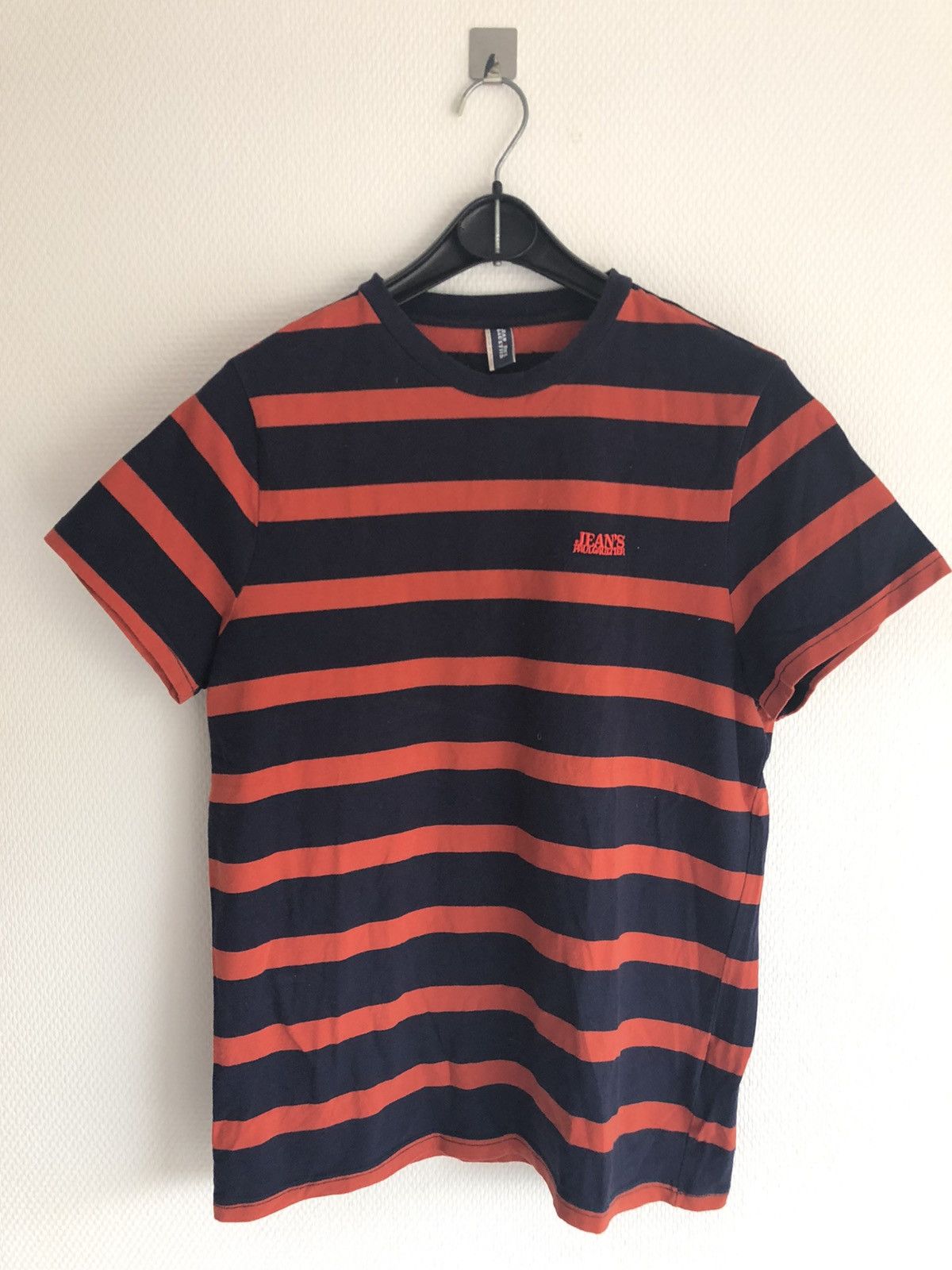 image of Jean Paul Gaultier Jpg Red Stripped Tee, Men's (Size Small)