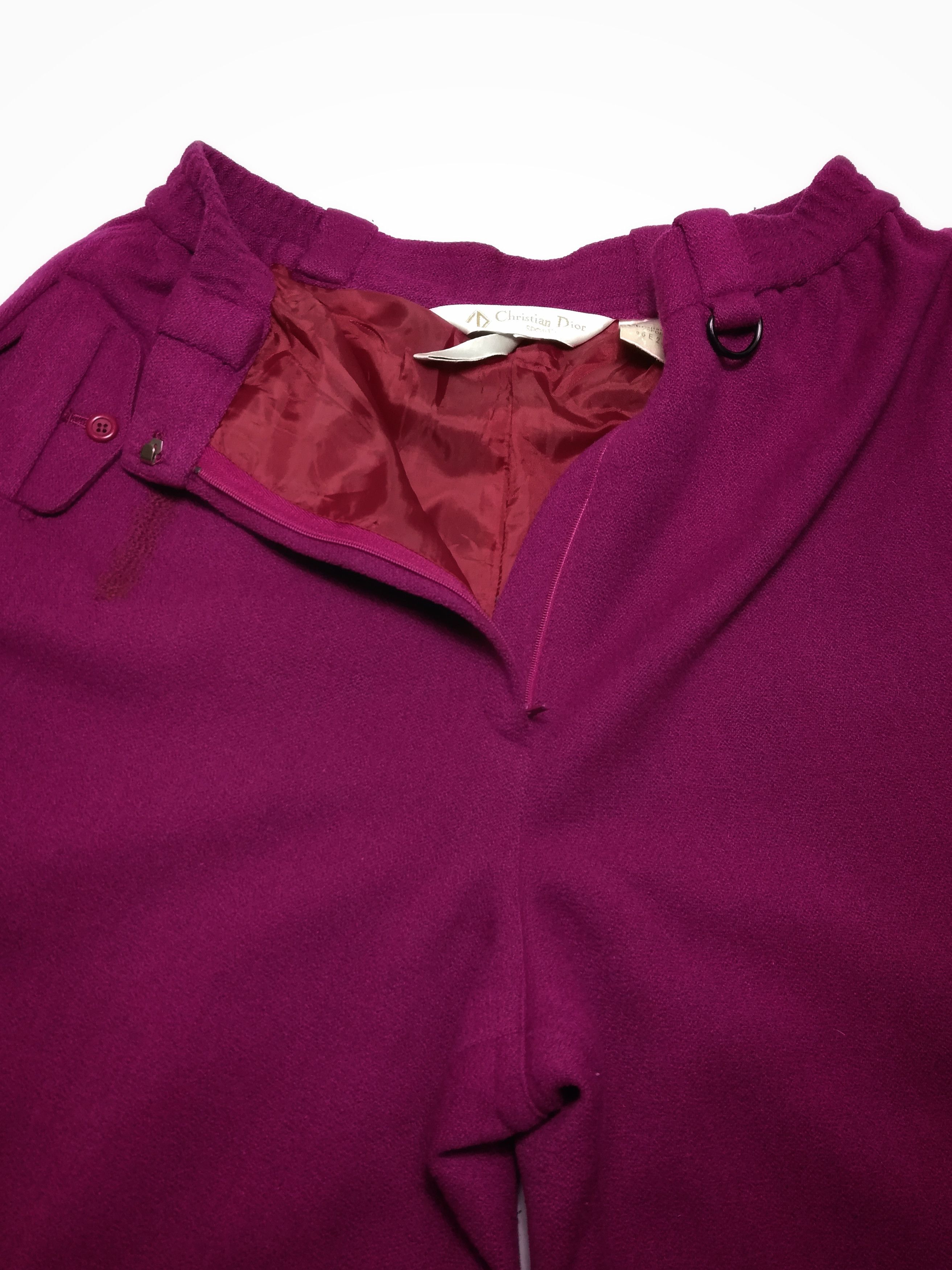 Christian Dior Monsieur 🔥Christian Dior Sports Wool Trousers Minimalist Wide Pants Size US 27 - 7 Thumbnail