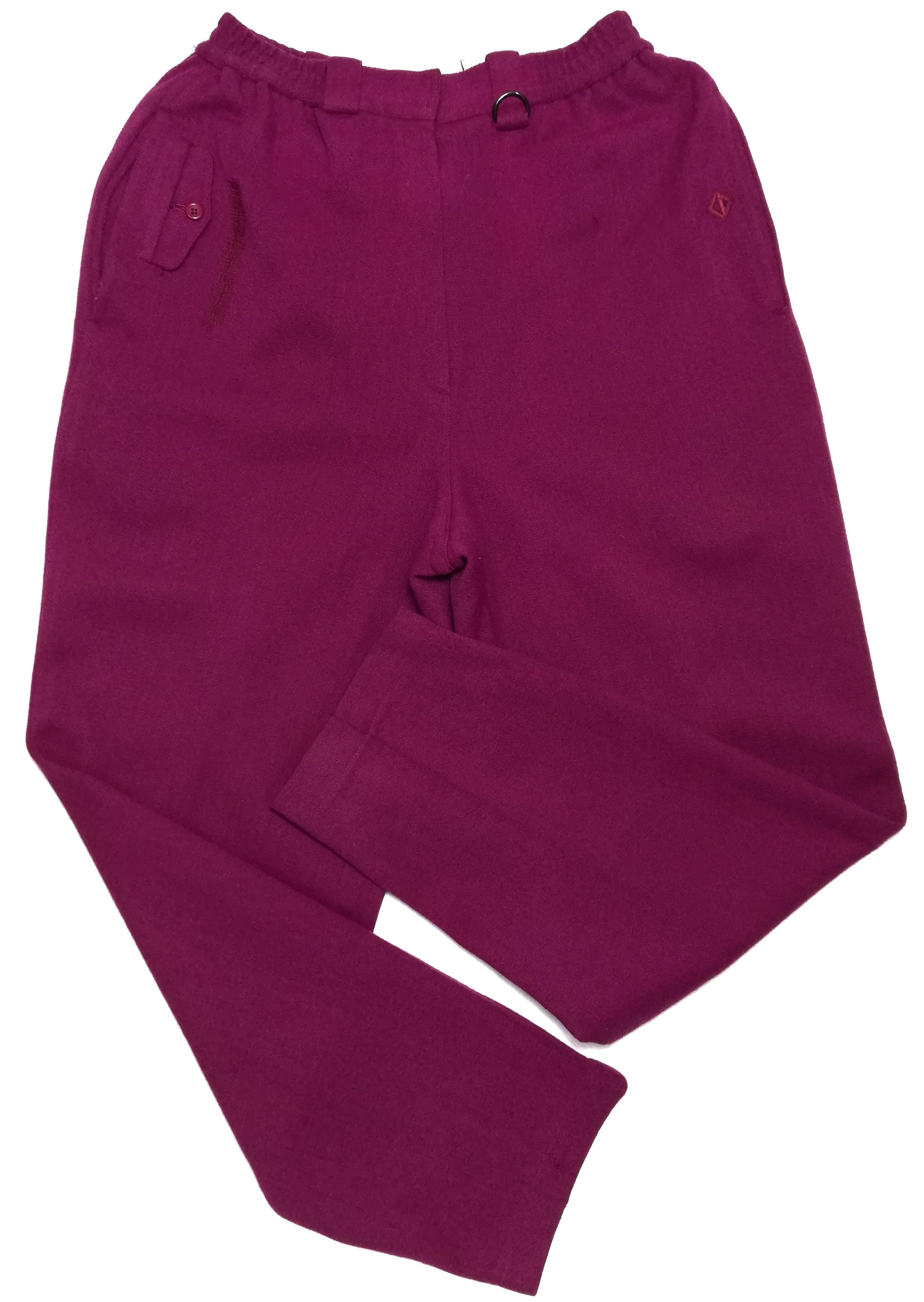 image of Christian Dior Monsieur Christian Dior Sports Wool Trousers Minimalist Wide Pants in Purple (Size 2