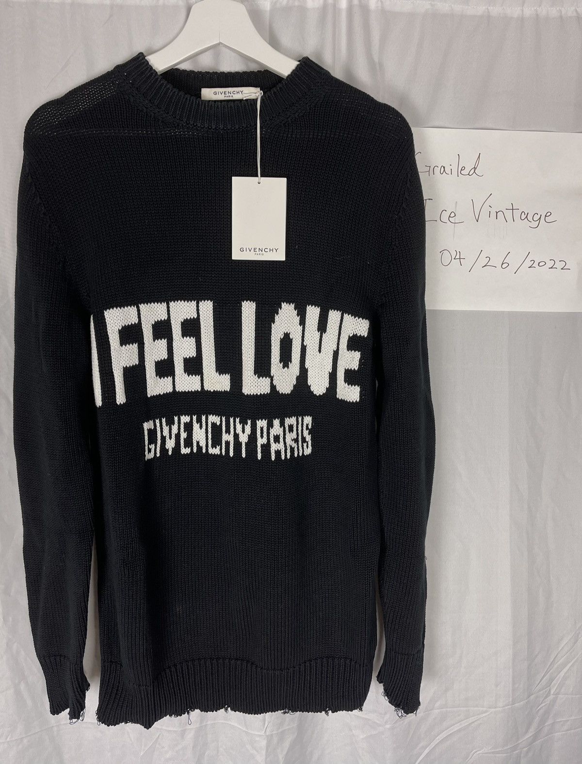 Givenchy Givenchy I feel love distressed sweater Size US XS / EU 42 / 0 - 9 Thumbnail