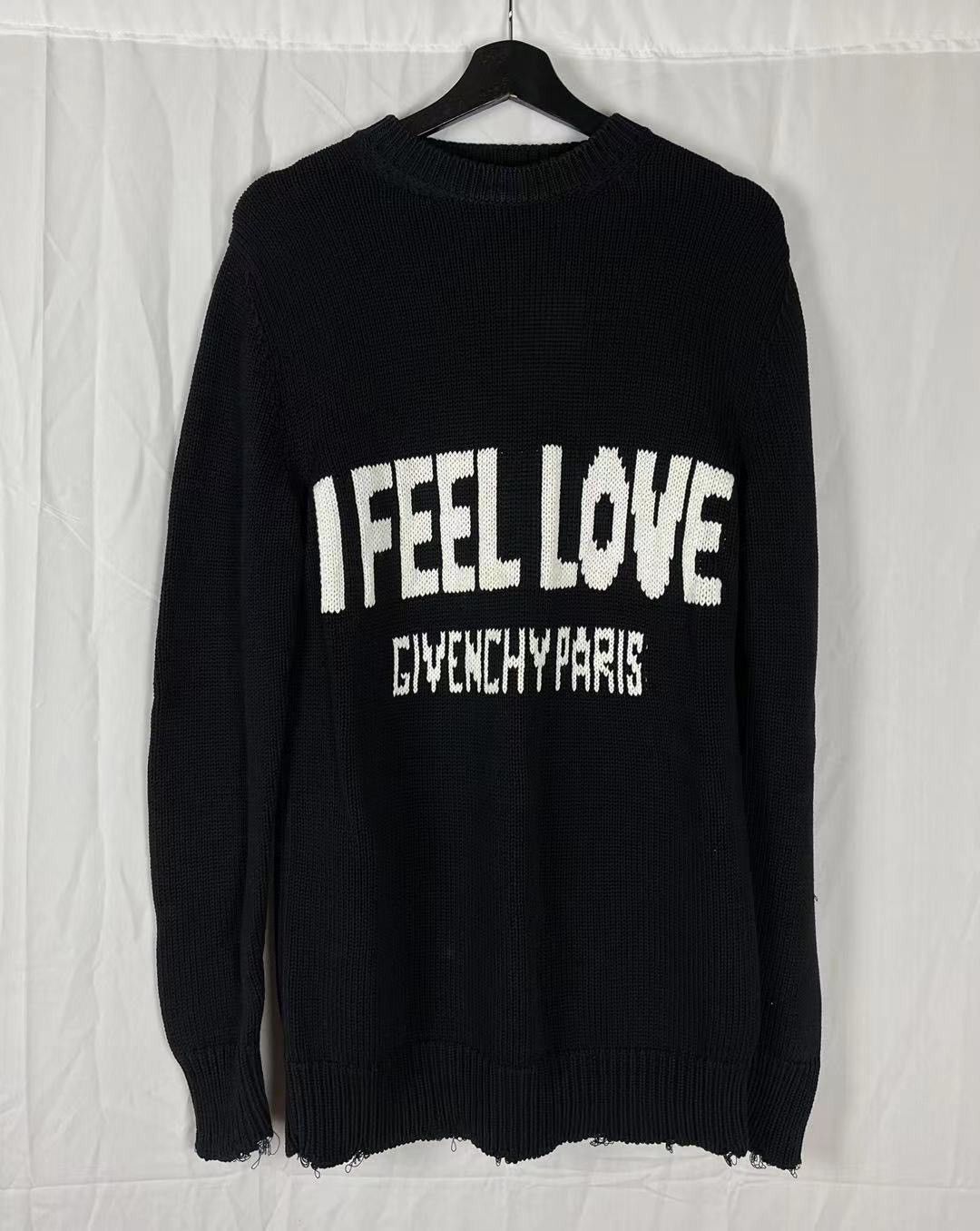 Givenchy Black Distressed Sweatshirt