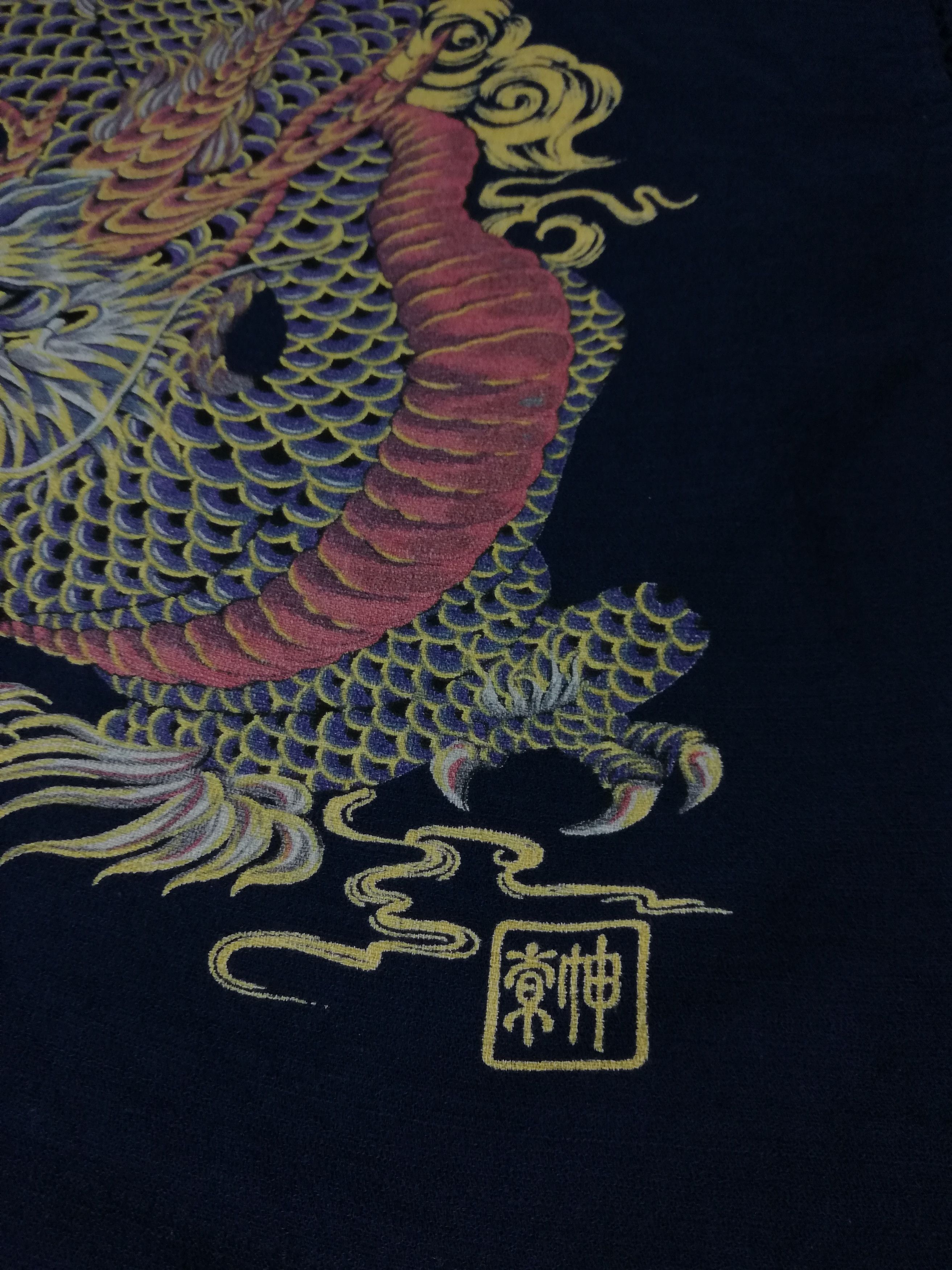 Art Comes First × Japanese Brand 🔥Indigo Japan Man Cool Kimono Shirt Dragon Big Logo🔥 Size US L / EU 52-54 / 3 - 3 Thumbnail
