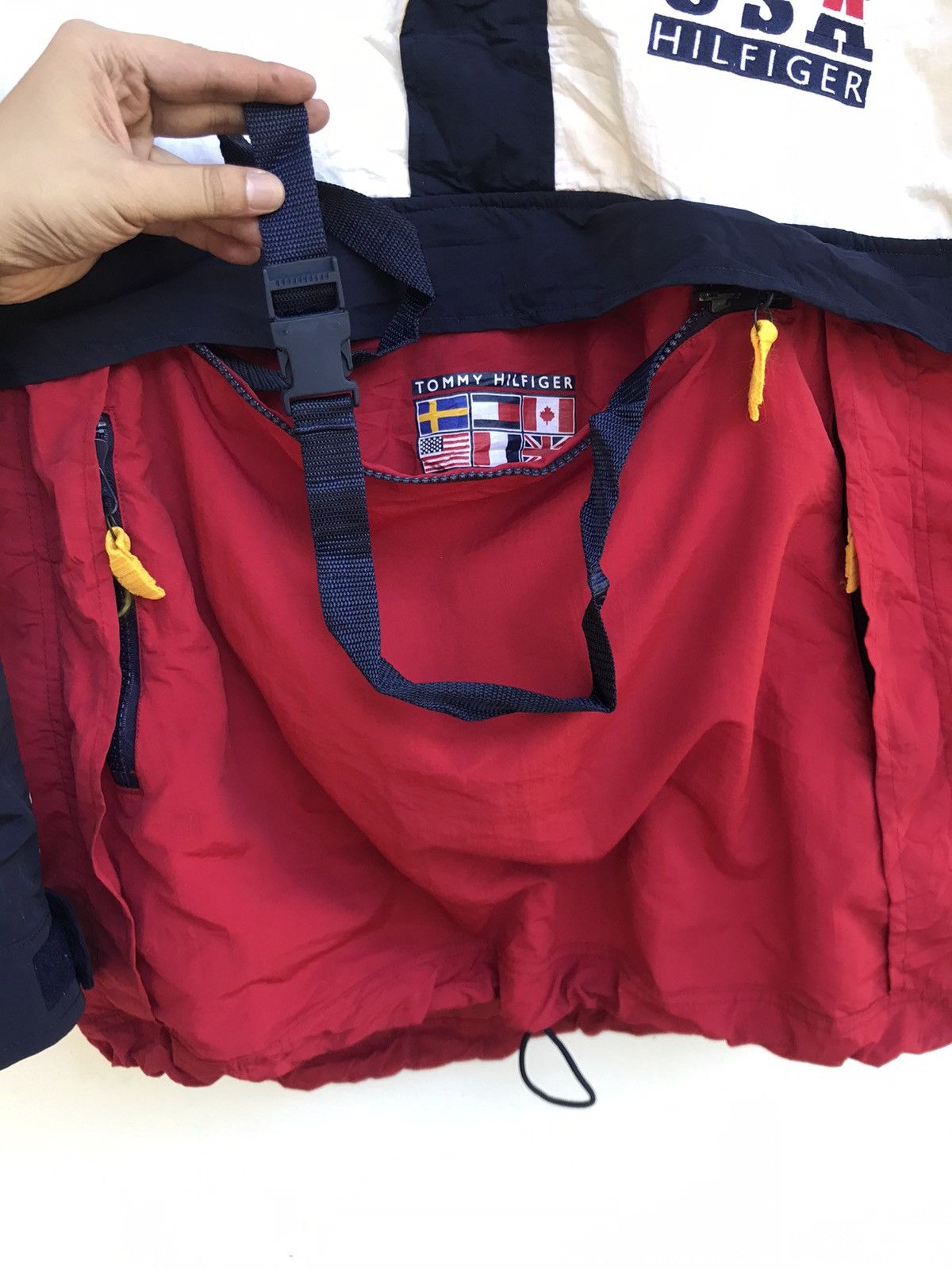 Tommy Hilfiger × Vintage Vintage 90s Tommy Hilfiger USA Big Logo Windbreaker Size US L / EU 52-54 / 3 - 5 Thumbnail