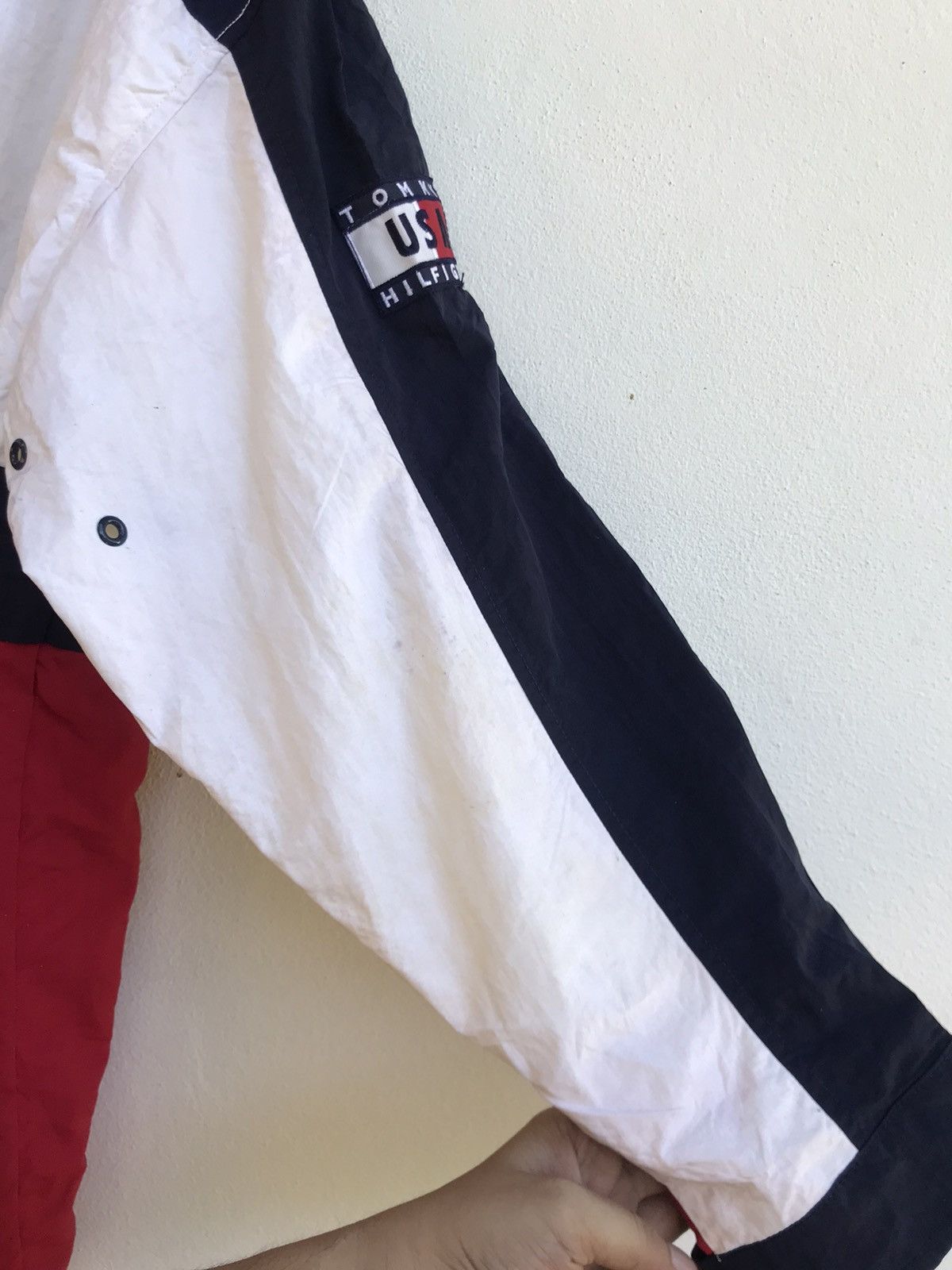 Tommy Hilfiger × Vintage Vintage 90s Tommy Hilfiger USA Big Logo Windbreaker Size US L / EU 52-54 / 3 - 18 Thumbnail