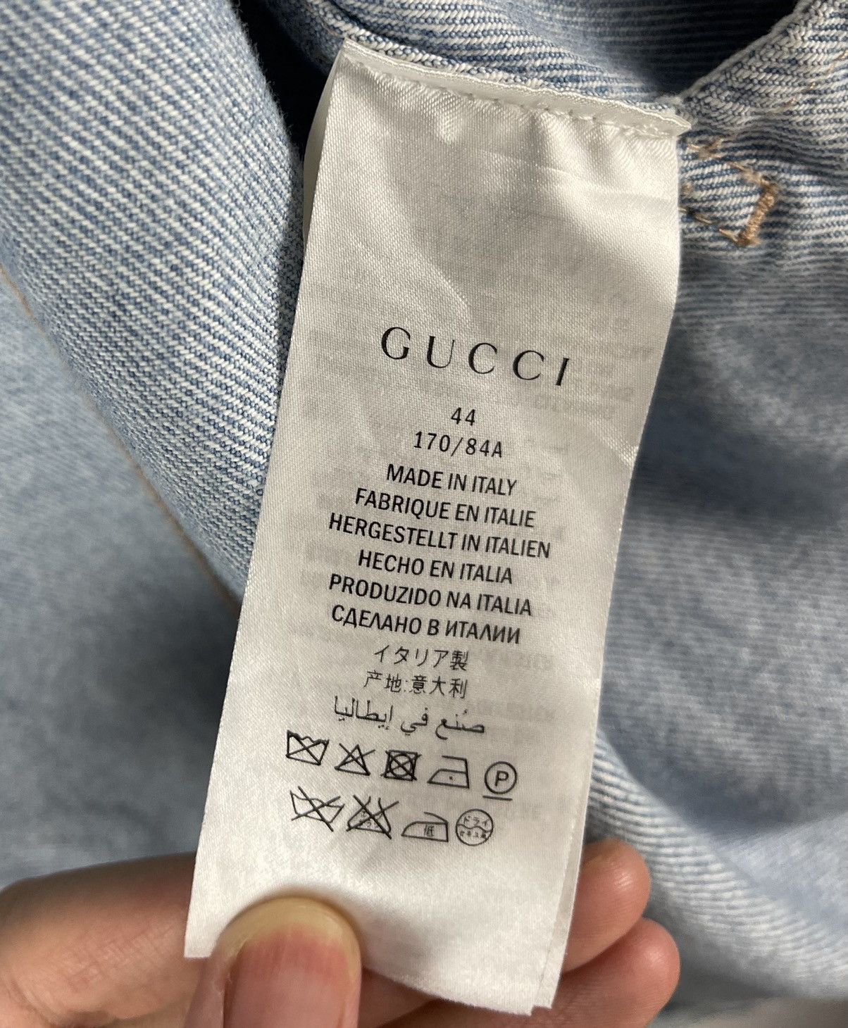 Gucci Gucci angry cat love logo embroidered denim jacket Size US S / EU 44-46 / 1 - 6 Thumbnail