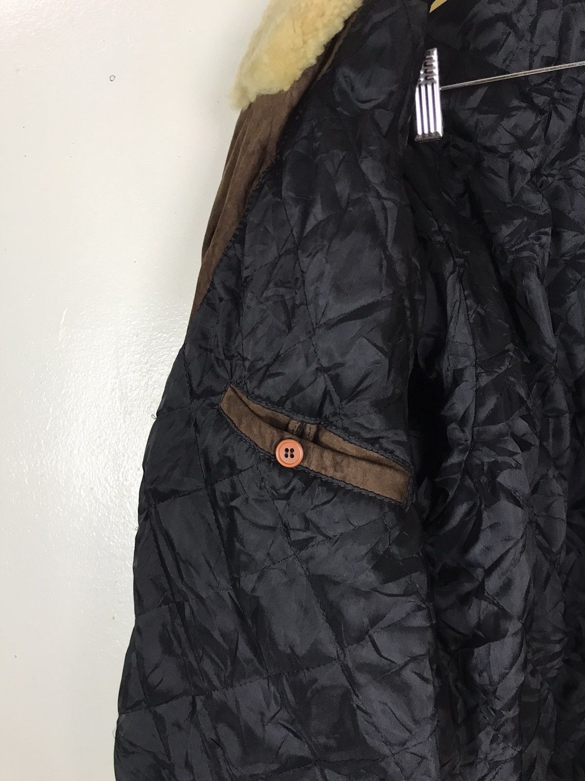 Leather Rare🔥Cowhide + Sheepskin Sherling Navajo Native Coat Size US S / EU 44-46 / 1 - 21 Thumbnail