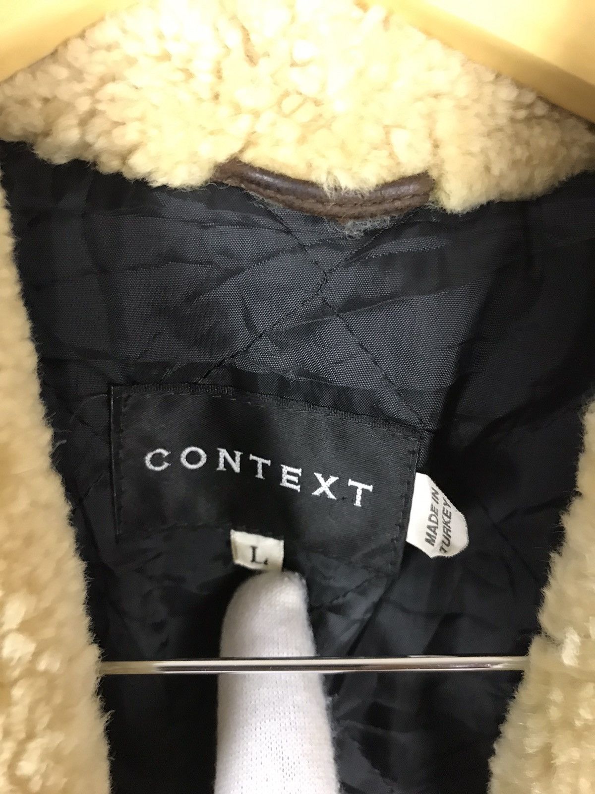 Leather Rare🔥Cowhide + Sheepskin Sherling Navajo Native Coat Size US S / EU 44-46 / 1 - 12 Thumbnail