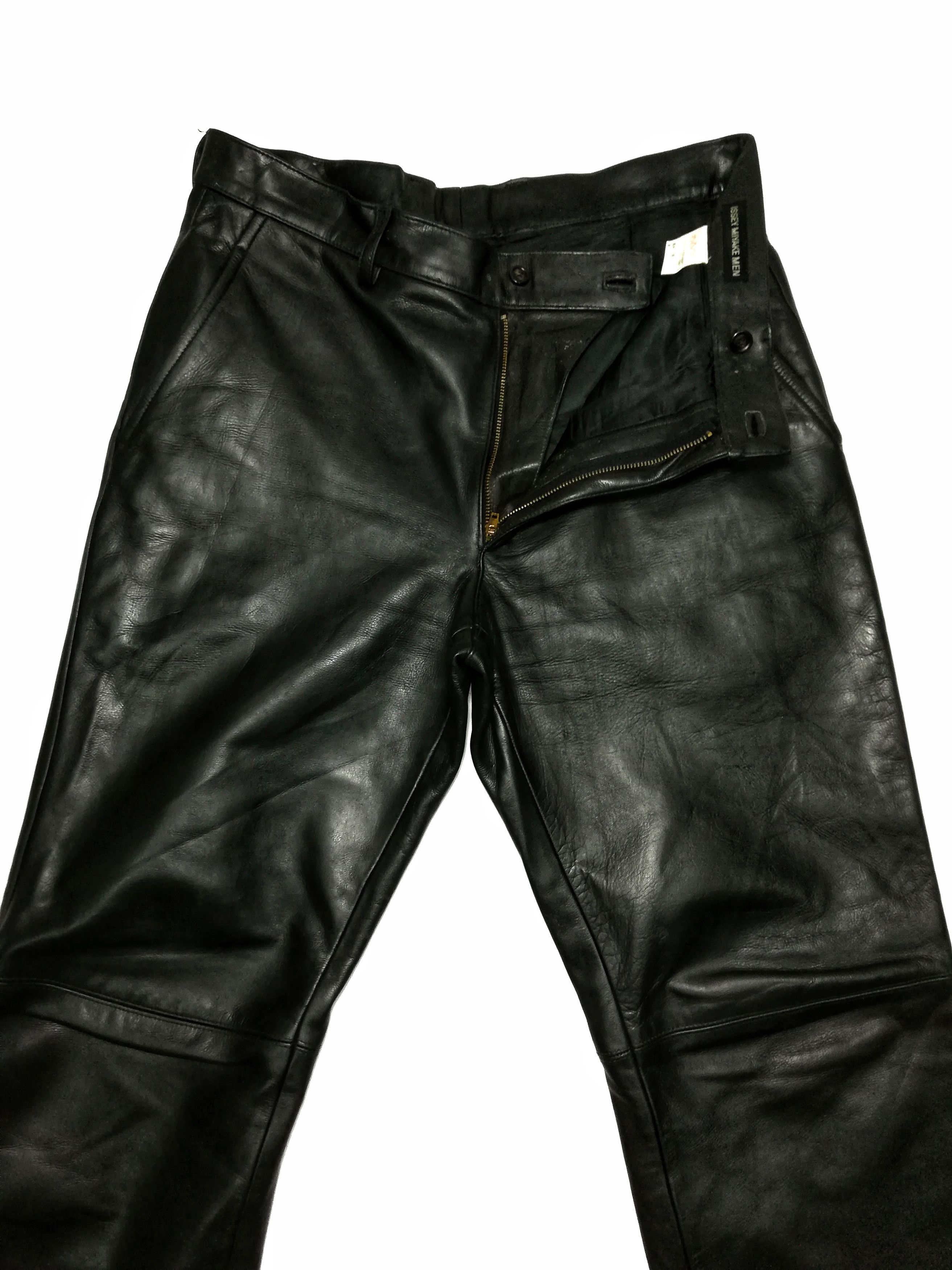 Genuine Leather × Issey Miyake 🔥Archival Collection Legendary Designer Casual Pants🔥 Size US 34 / EU 50 - 3 Thumbnail
