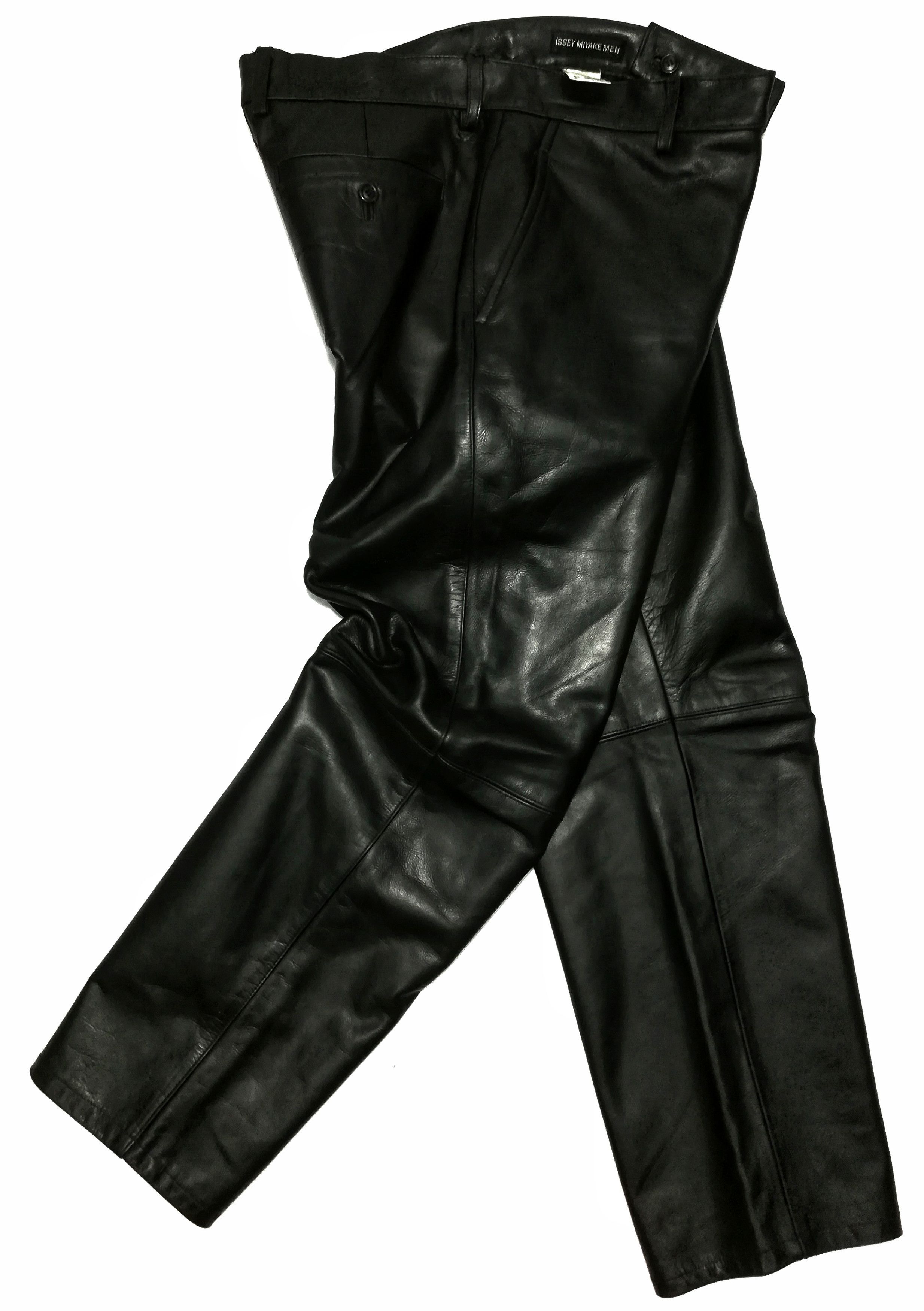 Genuine Leather × Issey Miyake 🔥Archival Collection Legendary Designer Casual Pants🔥 Size US 34 / EU 50 - 1 Thumbnail