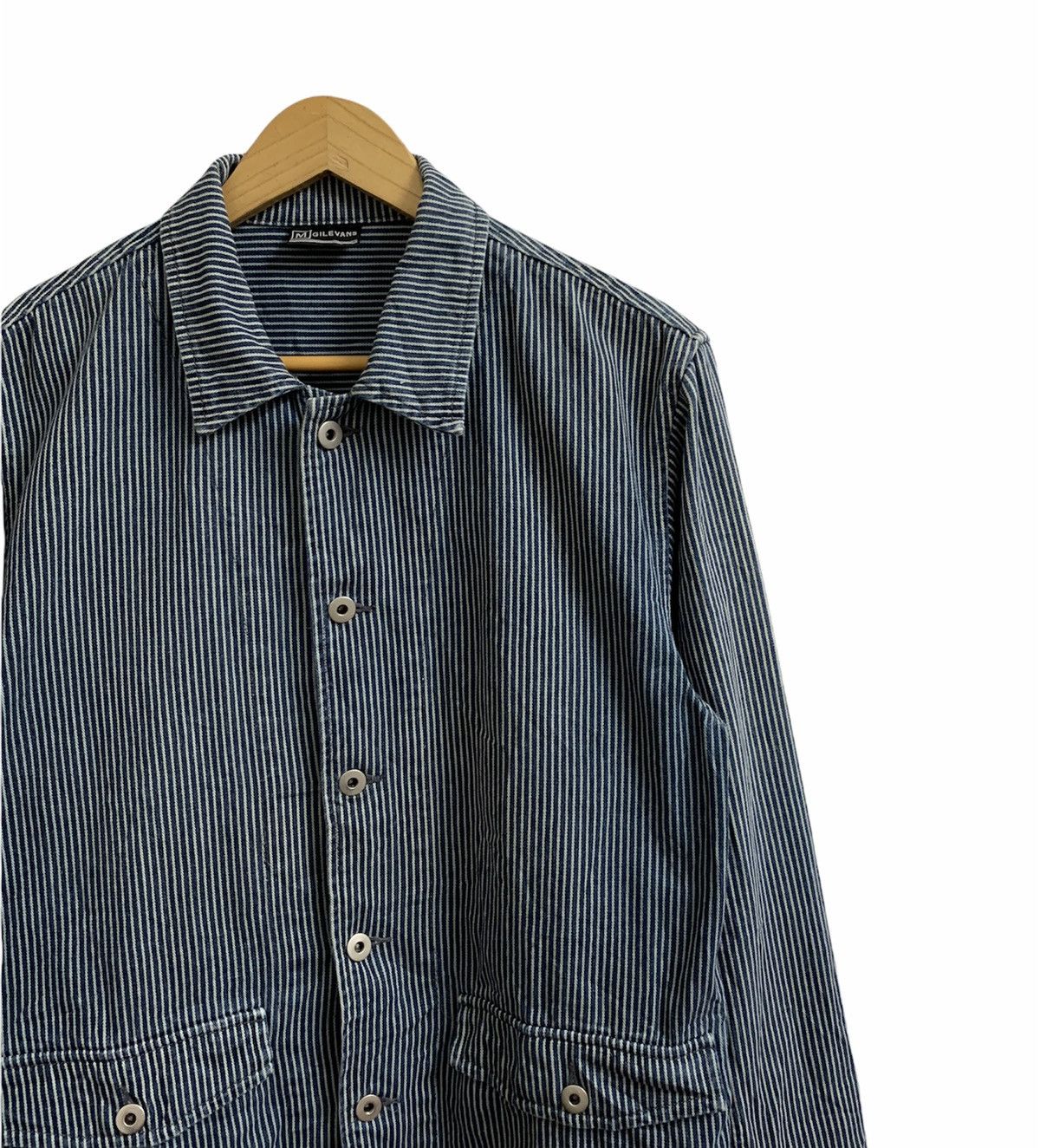 Japanese Brand Gilevans Workwear Hickory Button Jacket Size US M / EU 48-50 / 2 - 3 Thumbnail