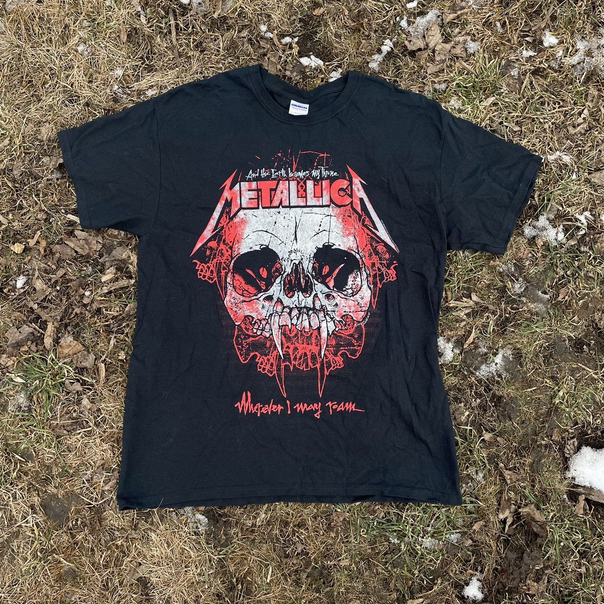 Vintage Vintage 90s Metallica Skull Graphic Band Tee Grunge Slim L Size US L / EU 52-54 / 3 - 1 Thumbnail