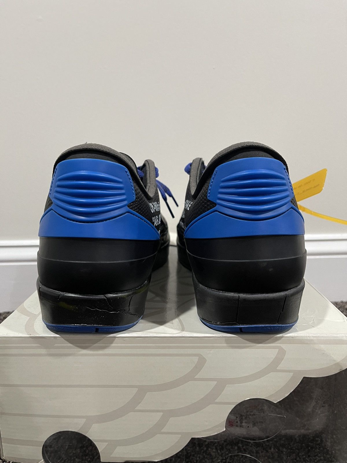 Jordan Brand × Off-White Jordan 2 Retro Low SP Off-White Virgil Black Blue Size US 13 / EU 46 - 5 Thumbnail