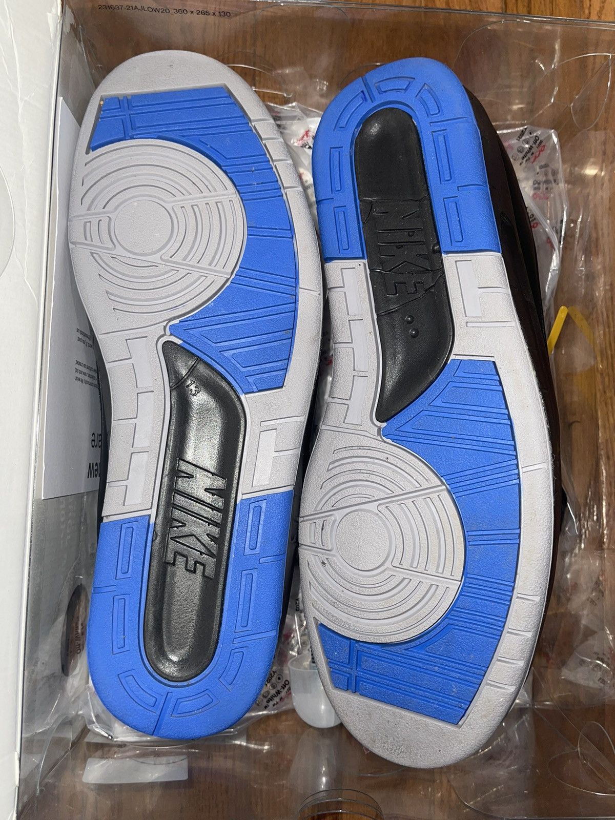 Jordan Brand × Off-White Jordan 2 Retro Low SP Off-White Virgil Black Blue Size US 13 / EU 46 - 10 Thumbnail