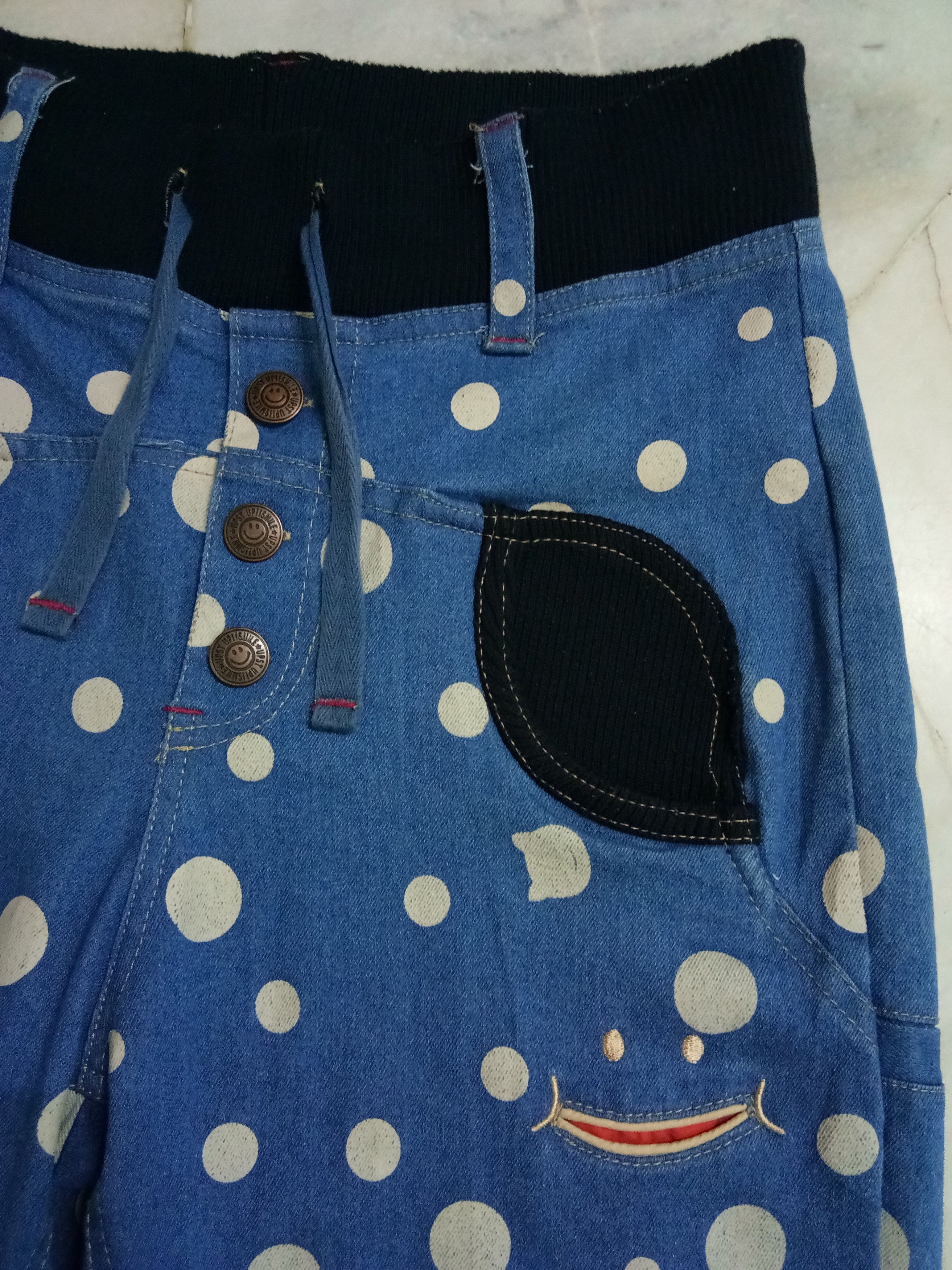 Japanese Brand Polkadot Up smile drawstring pants Size 30" / US 8 / IT 44 - 3 Thumbnail