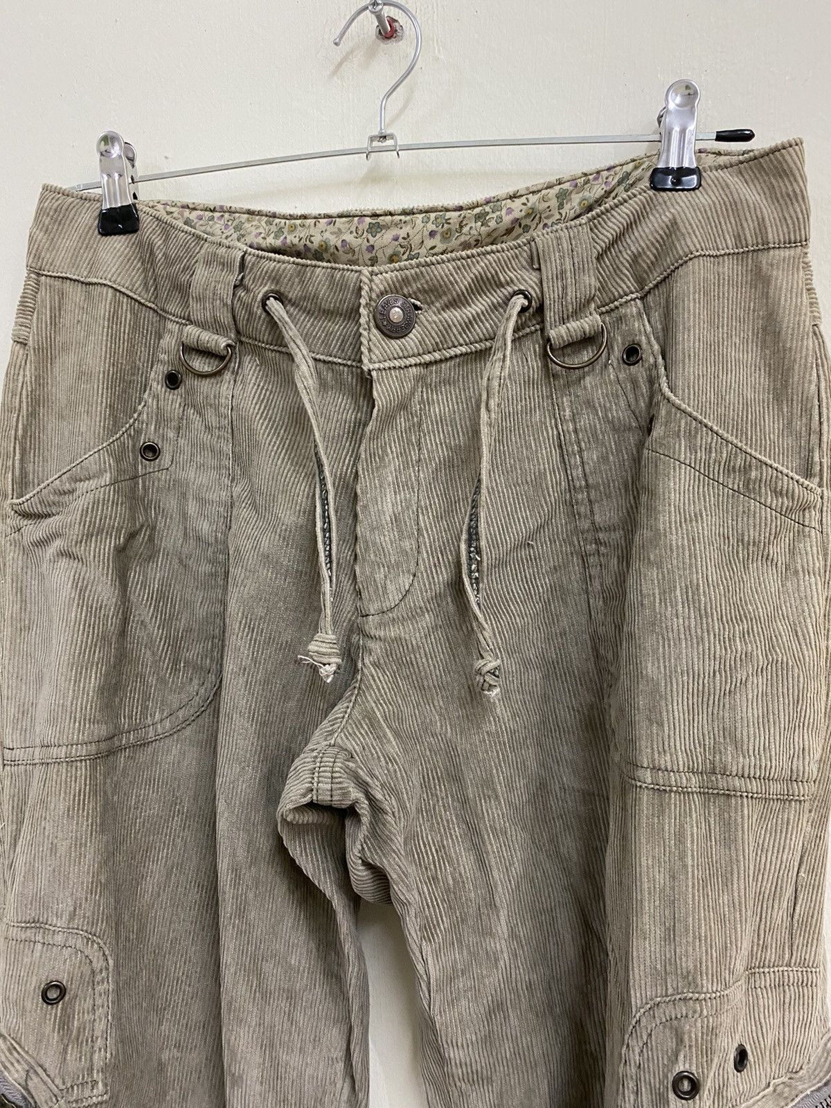 Other 🔥RARE Japanese Brand Corduroy Cargo Pants Size US 31 - 6 Thumbnail