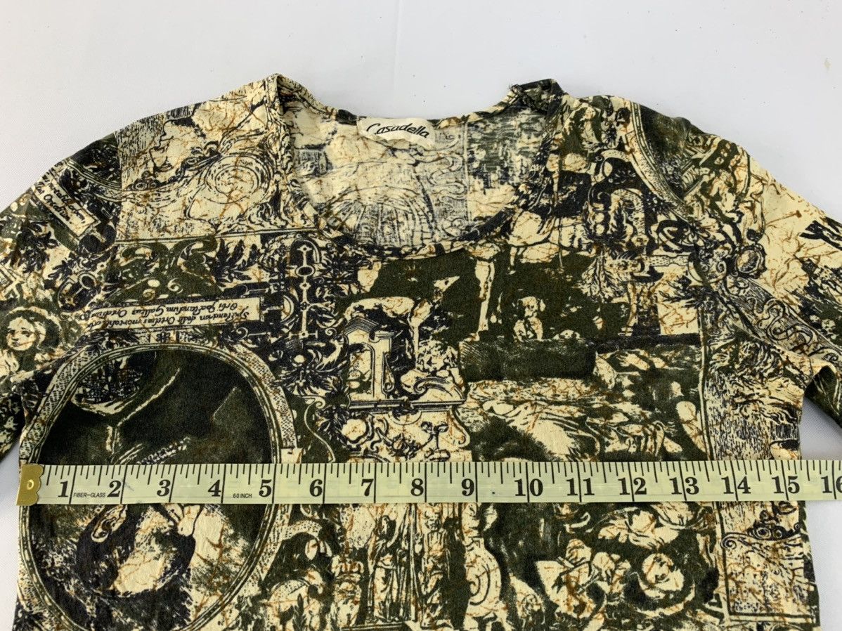 Native 90s Japanese Brand Casadella Baroque Art Over Printed Tee Size XS / US 0-2 / IT 36-38 - 6 Thumbnail