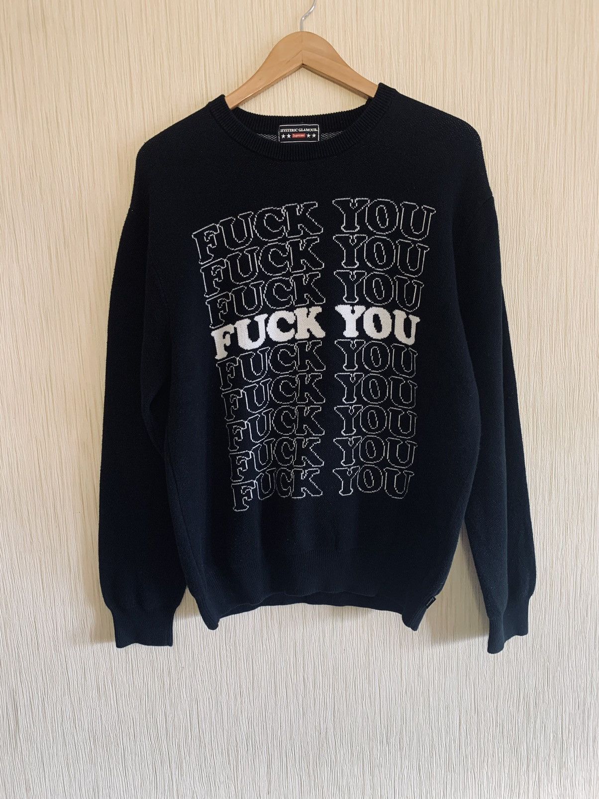 Supreme RARE Supreme x Hysteric Glamour fuck you sweater