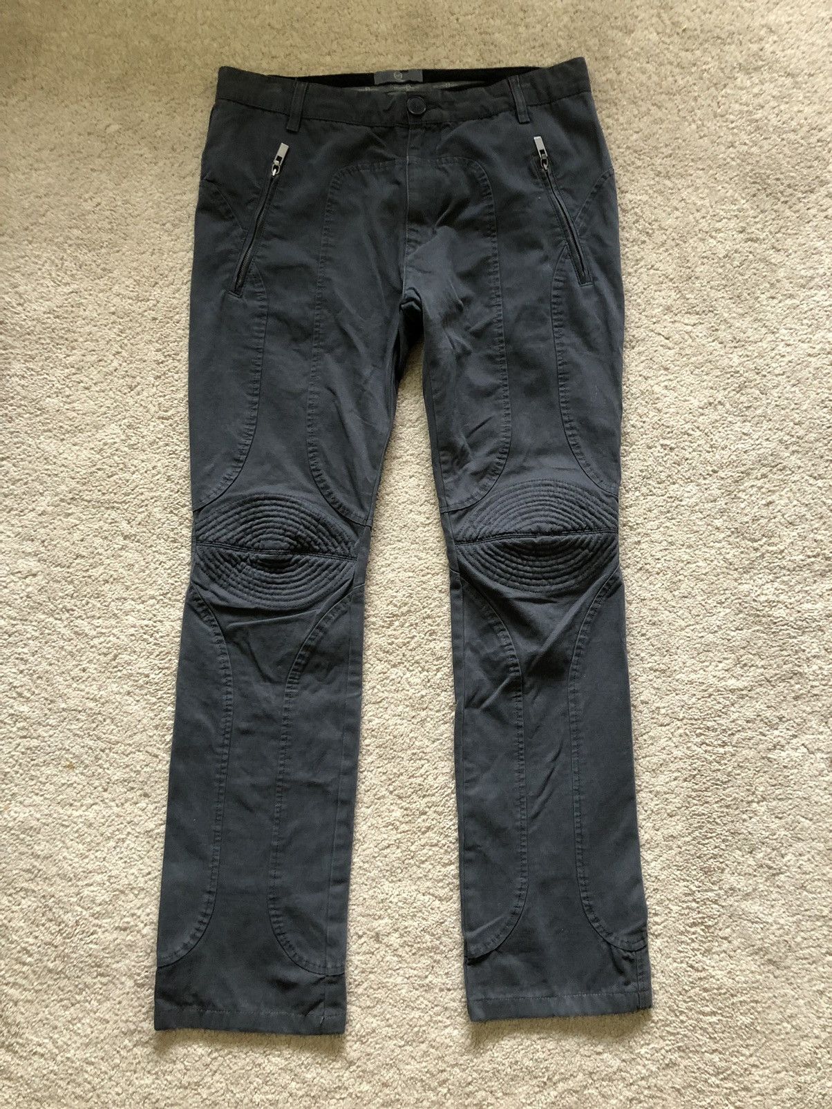 image of Aw08 Alexander Mcqueen Bondage Biker Pant in Faded Black, Men's (Size 33)