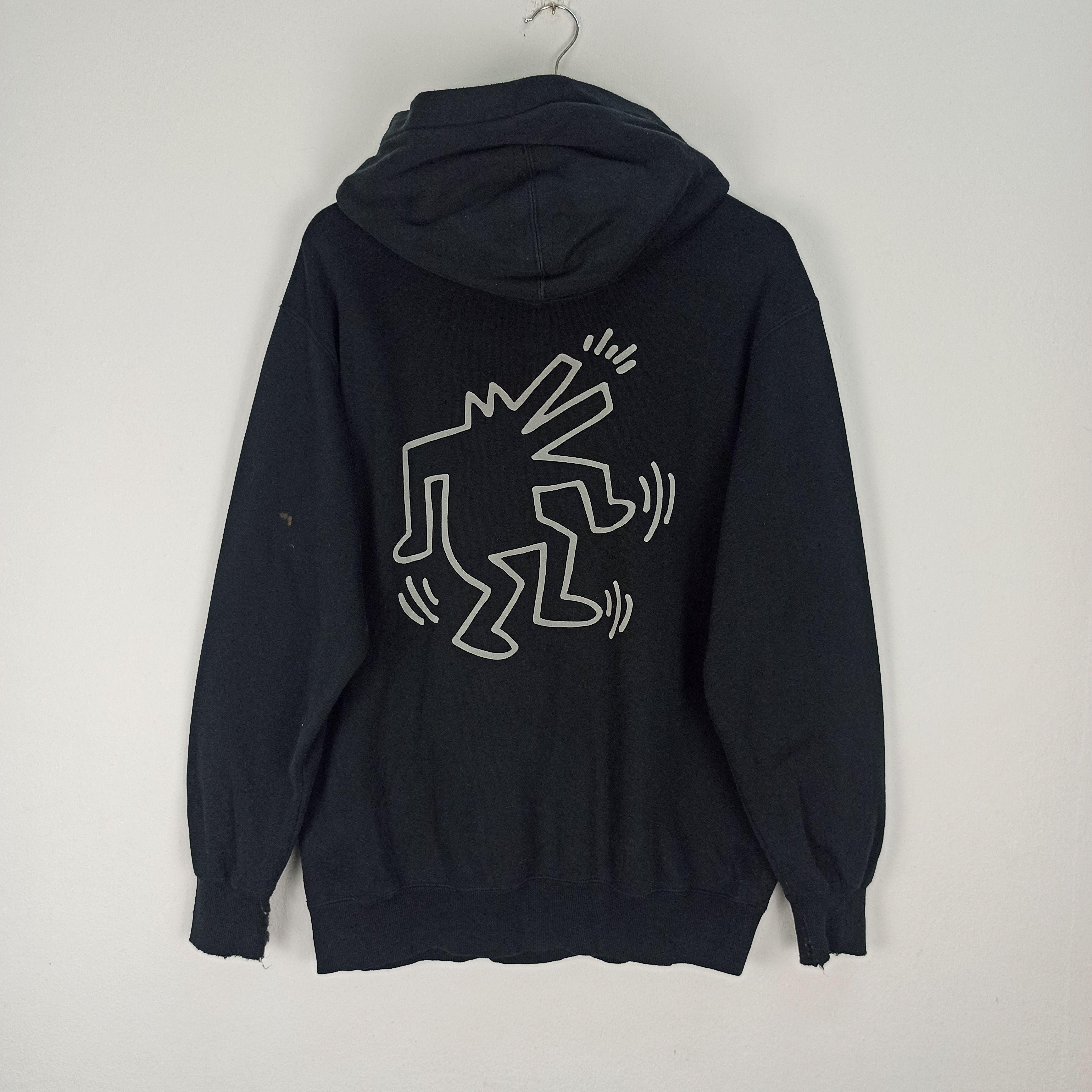Keith Haring Distressed Rare Keith Haring Big Logo Spell Out Hoodie Size US L / EU 52-54 / 3 - 1 Thumbnail