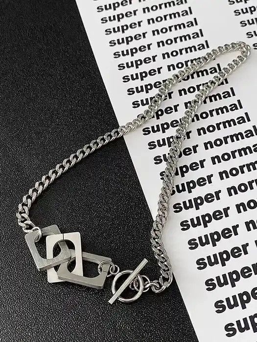 Designer × Vintage Retro square necklace Size ONE SIZE - 3 Thumbnail