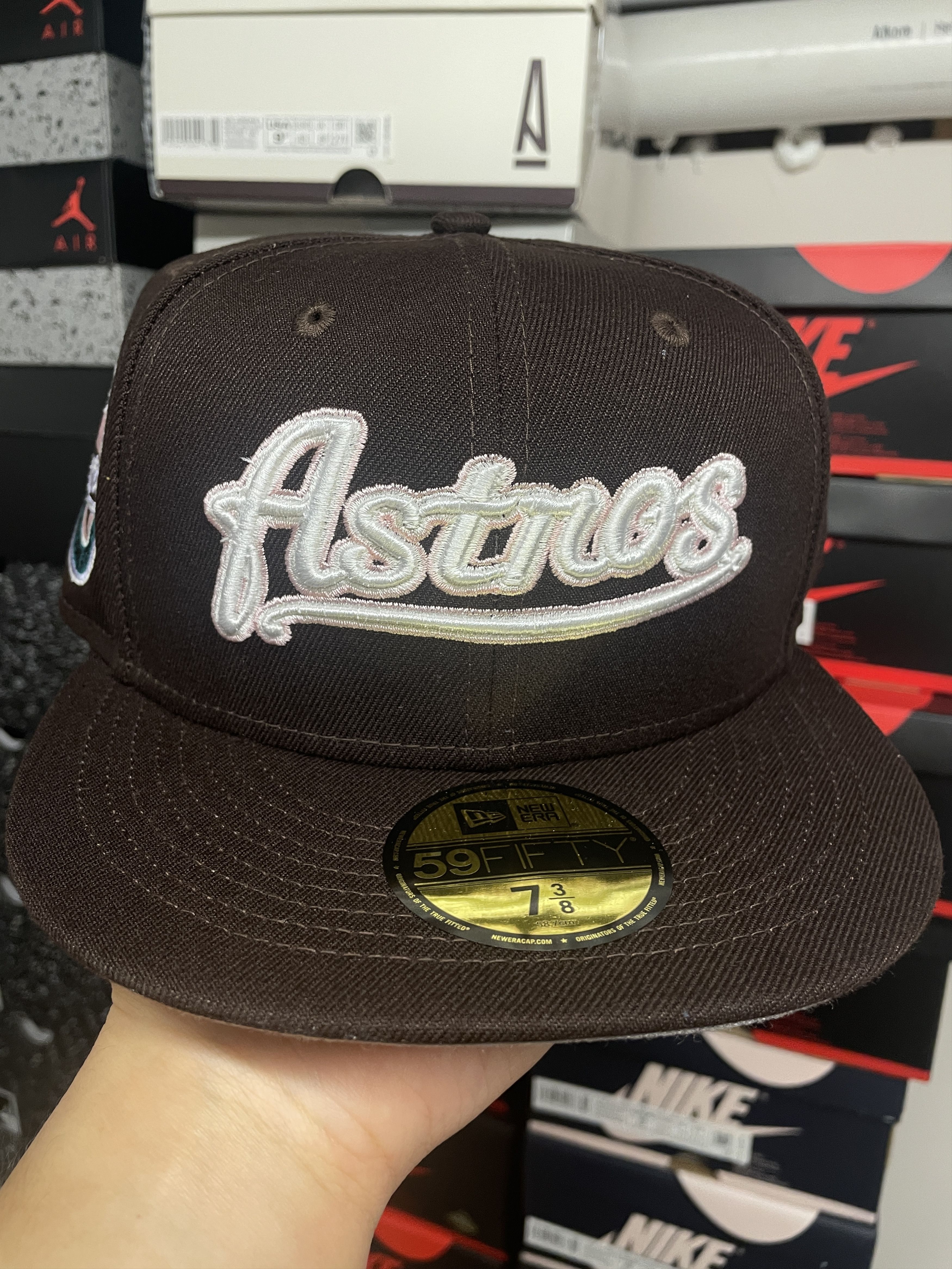 MLB × New Era 7 3/8 Script Houston Astros 45 Years Brown Burntwood Pink Size ONE SIZE - 2 Thumbnail