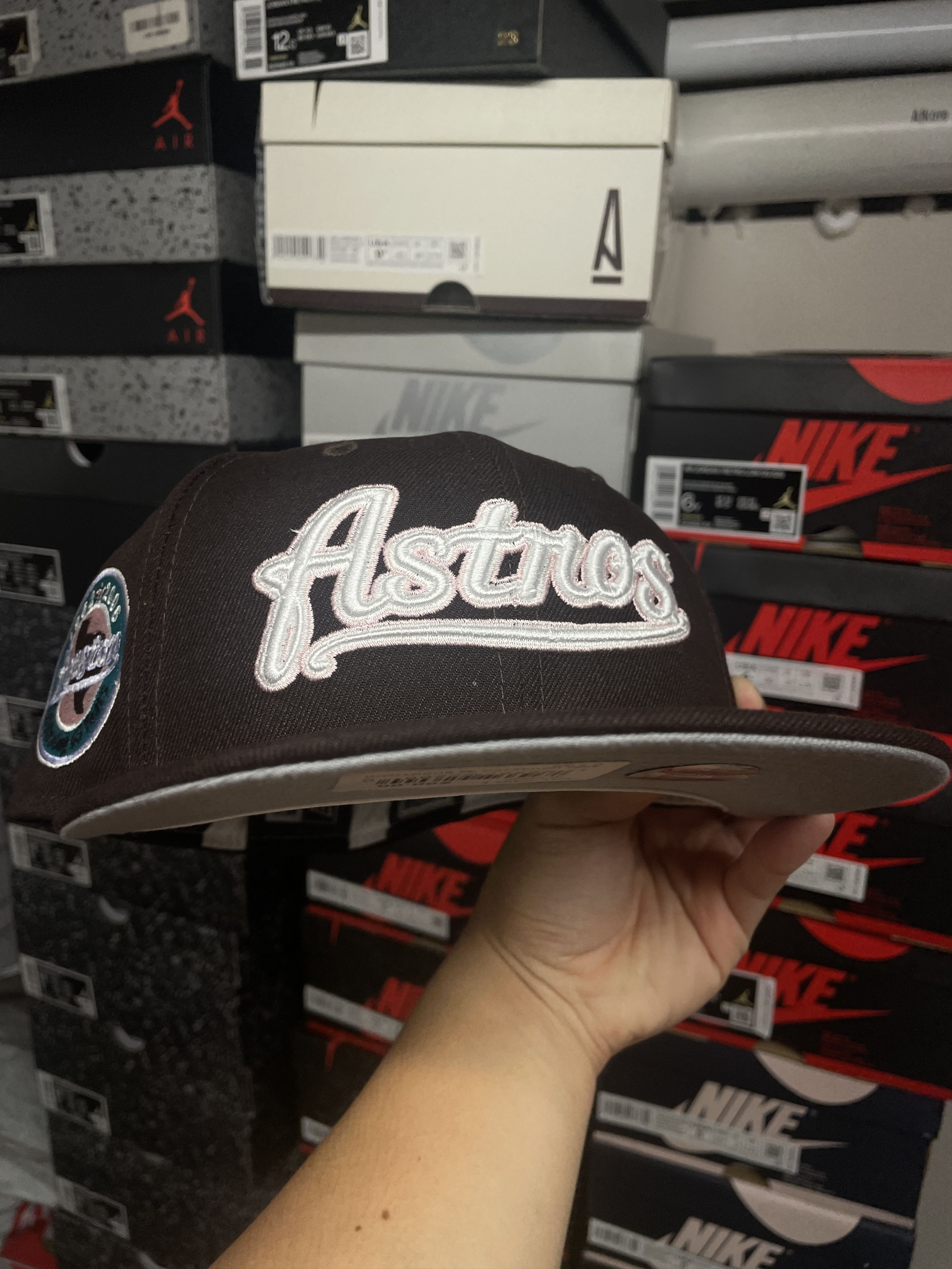 MLB × New Era 7 3/8 Script Houston Astros 45 Years Brown Burntwood Pink Size ONE SIZE - 7 Thumbnail