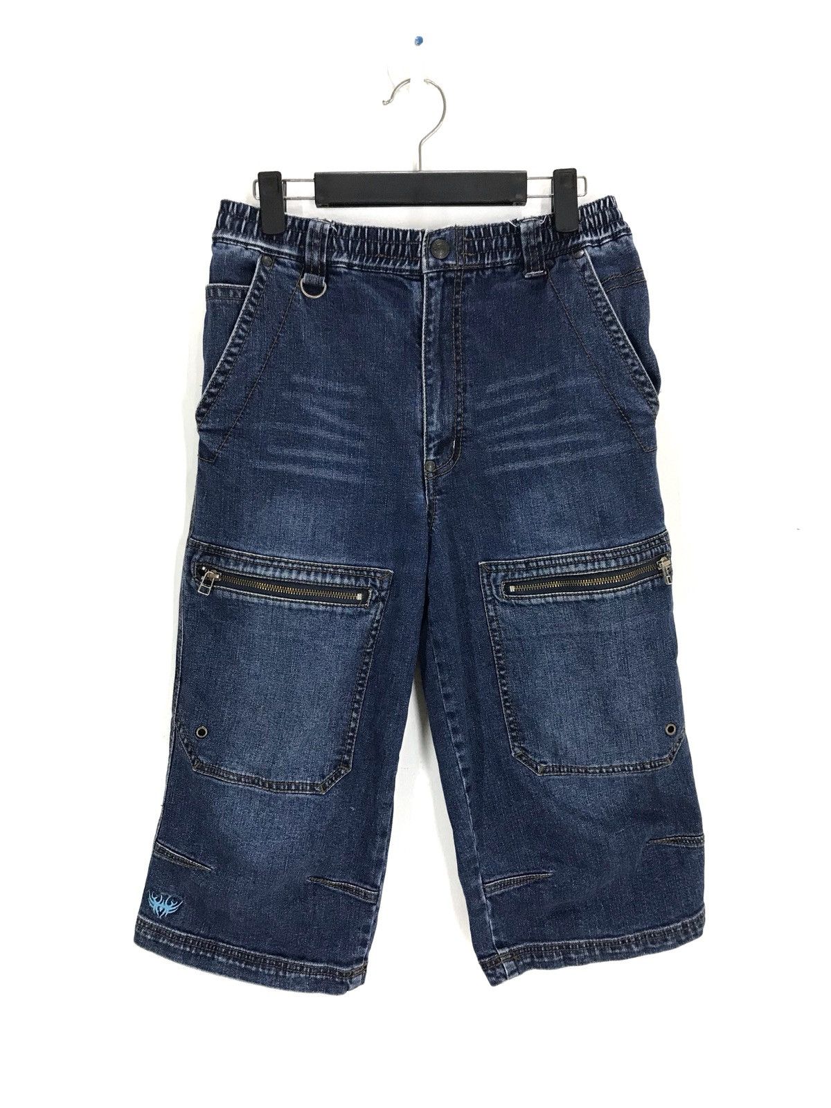 Devilock DEVILOCK X BLUECROSS Drawstring Cargo Short Denim Pants Size US 32 / EU 48 - 6 Thumbnail